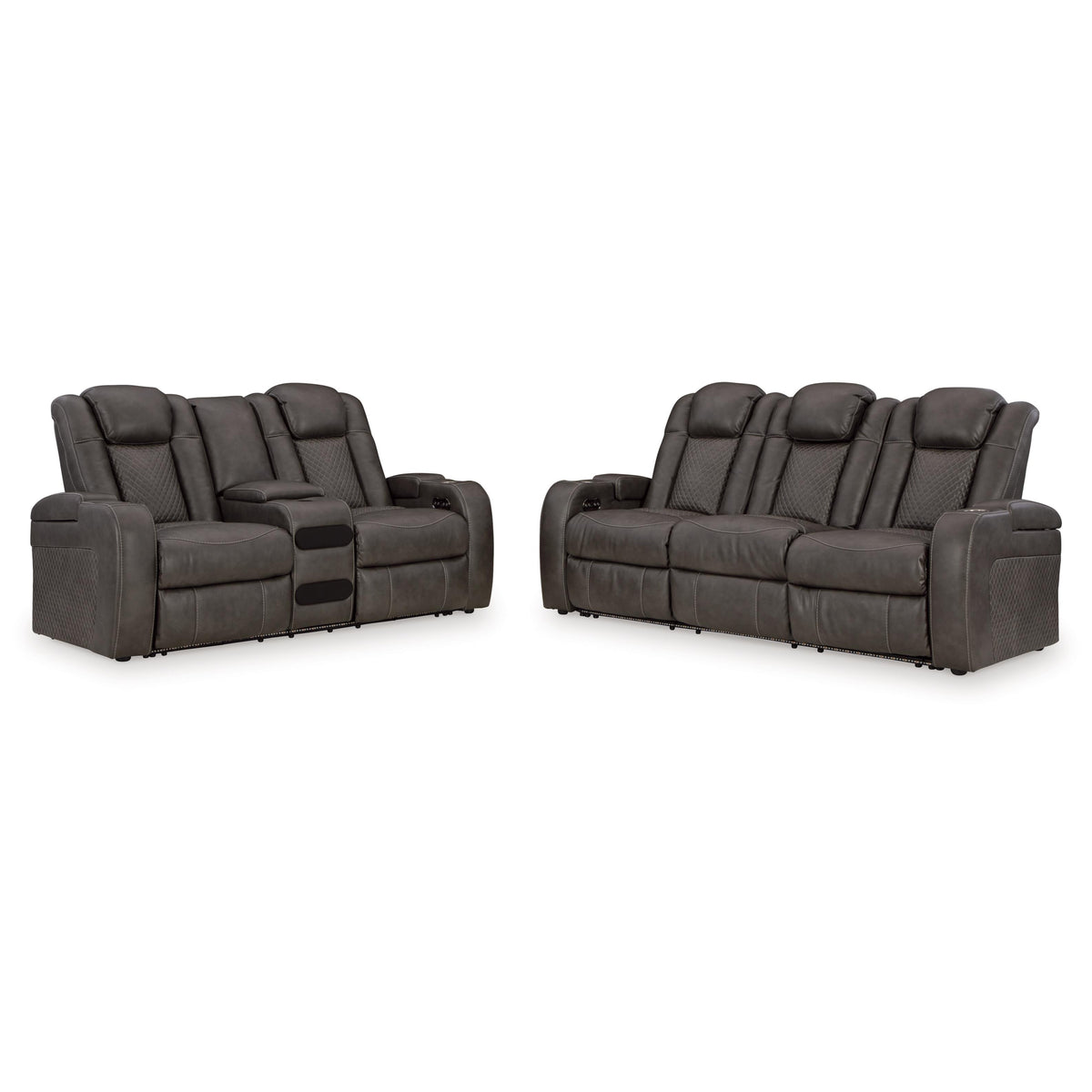 Signature Design by Ashley Fyne-Dyme 36602U1 2 pc Power Reclining Living Room Set IMAGE 2