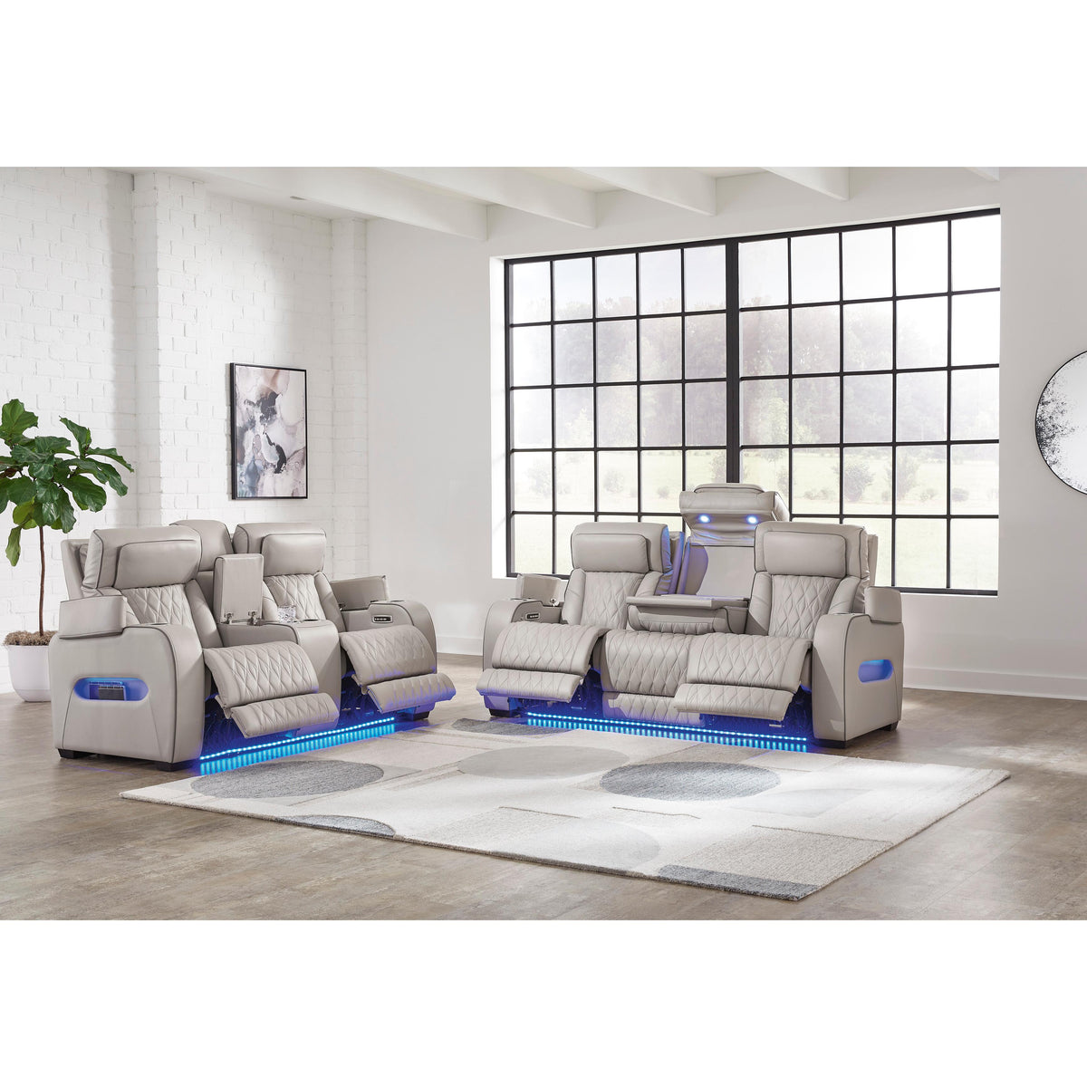 Signature Design by Ashley Boyington U27105U1 2 pc Power Reclining Living Room Set IMAGE 2