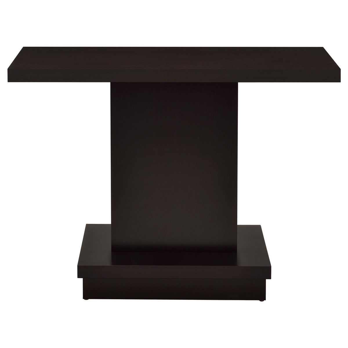 Coaster Furniture Reston 705169 Engineered Wood Pedestal Console Table - Cappuccino IMAGE 2