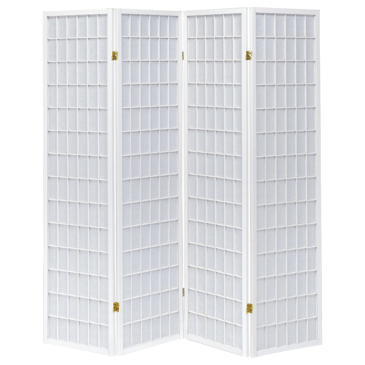 Coaster Furniture Roberto 902626 4-Panel Room Divider Folding Shoji Screen - White IMAGE 2