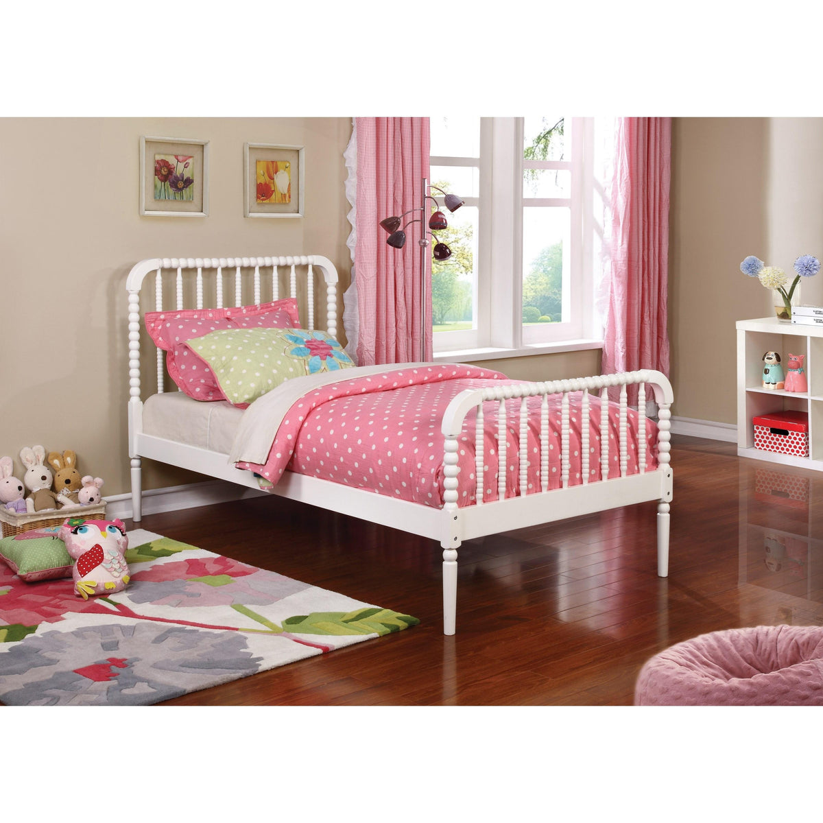 Coaster Furniture Jones 400415T Wood Twin Open Frame Bed - White IMAGE 2