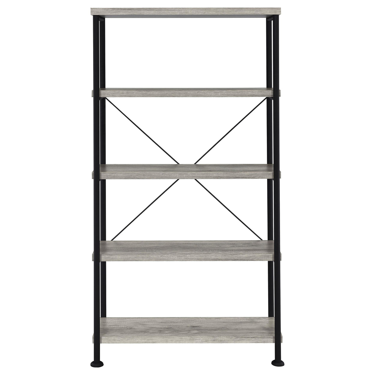 Coaster Furniture Analiese 801546 63-inch 4-shelf Bookshelf - Grey Driftwood IMAGE 2