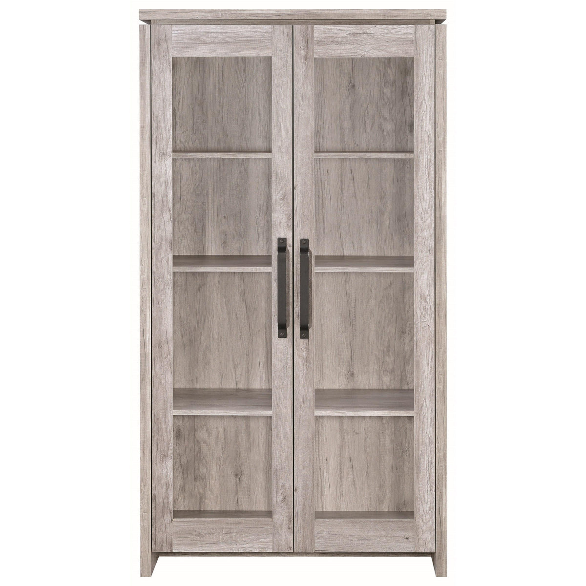 Coaster Furniture Alejo 950783 2-door Engineered Wood Tall Cabinet - Grey Driftwood IMAGE 2