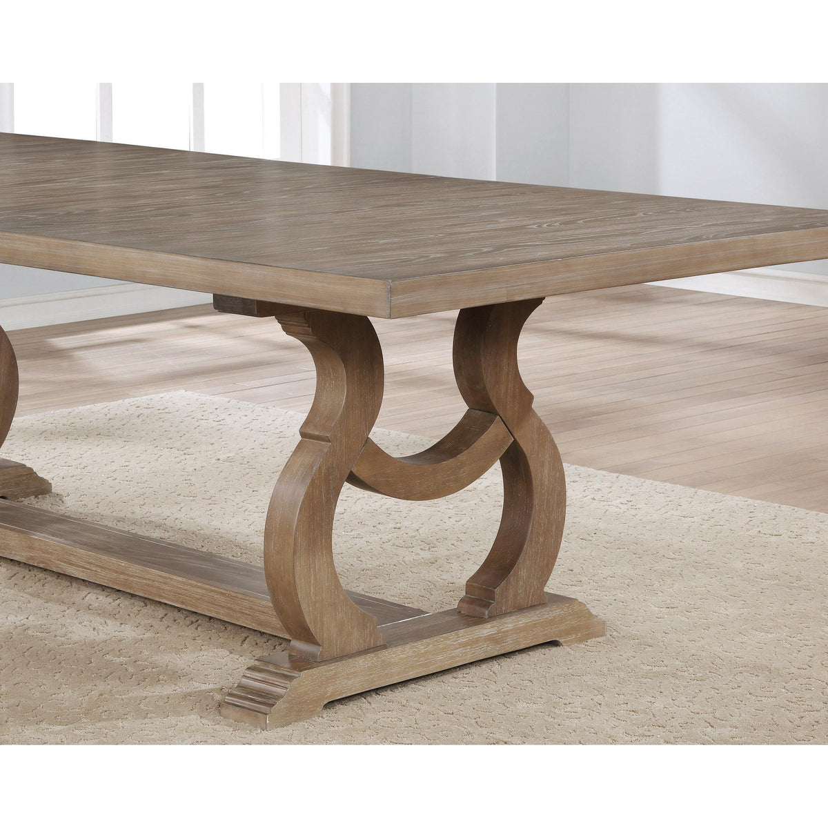 Coaster Furniture Brockway 110291 104-inch Extension Leaf Dining Table - Barley Brown IMAGE 2