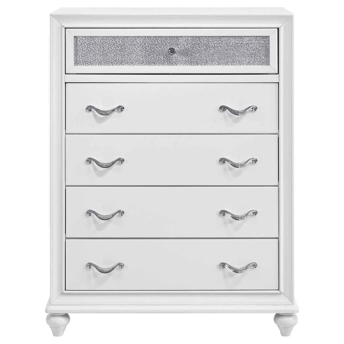 Coaster Furniture Barzini 205895 5-Drawer Bedroom Chest - White IMAGE 2