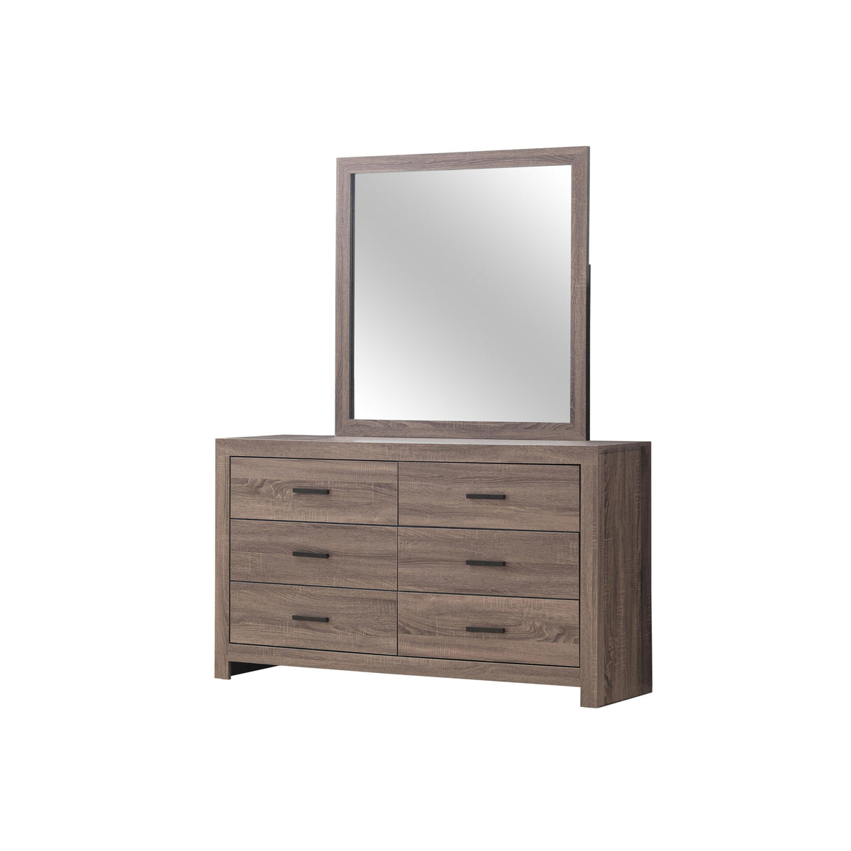 Coaster Furniture Brantford 207044 Dresser Mirror - Barrel Oak IMAGE 2