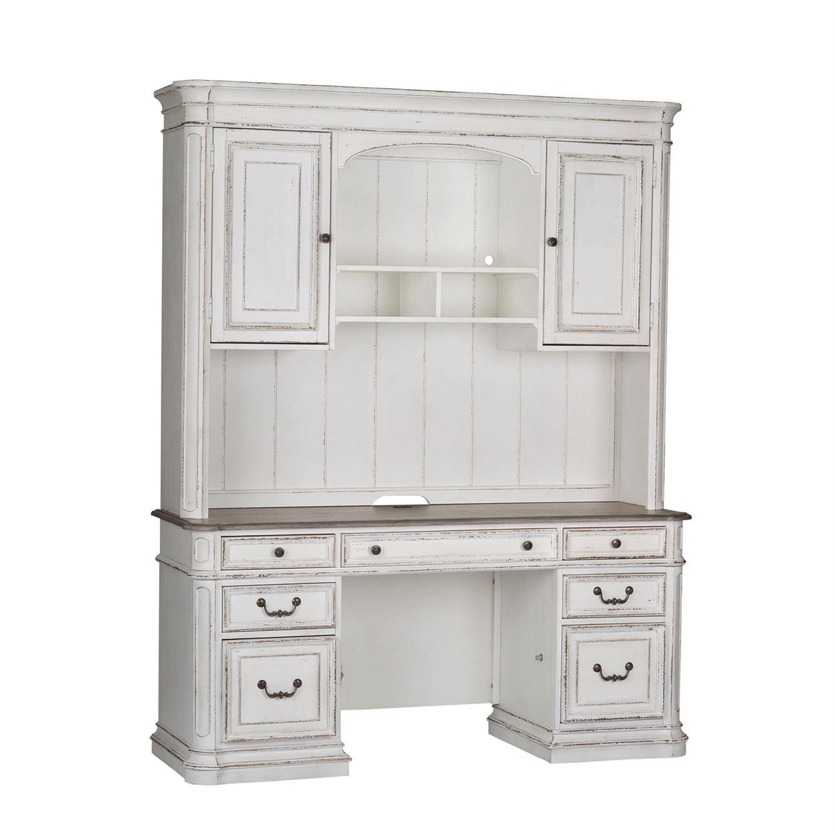 Liberty Furniture Industries Inc. Magnolia Manor 244-HOJ-CHS Credenza & Hutch IMAGE 2