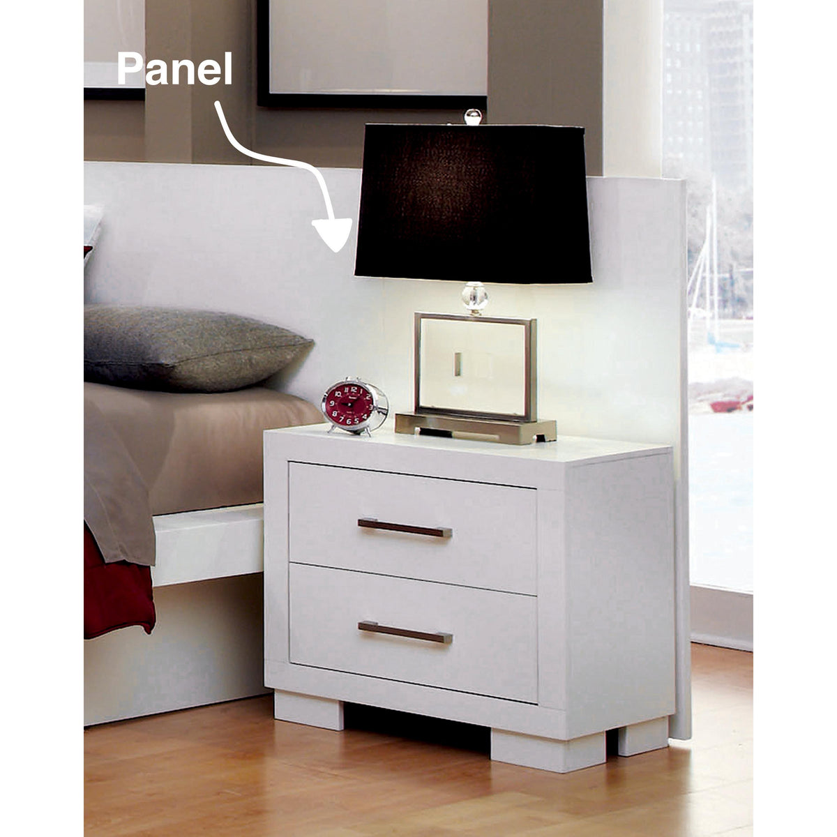 Coaster Furniture Jessica 202992/202992P 2-Drawer Nightstand with Back Panel IMAGE 2