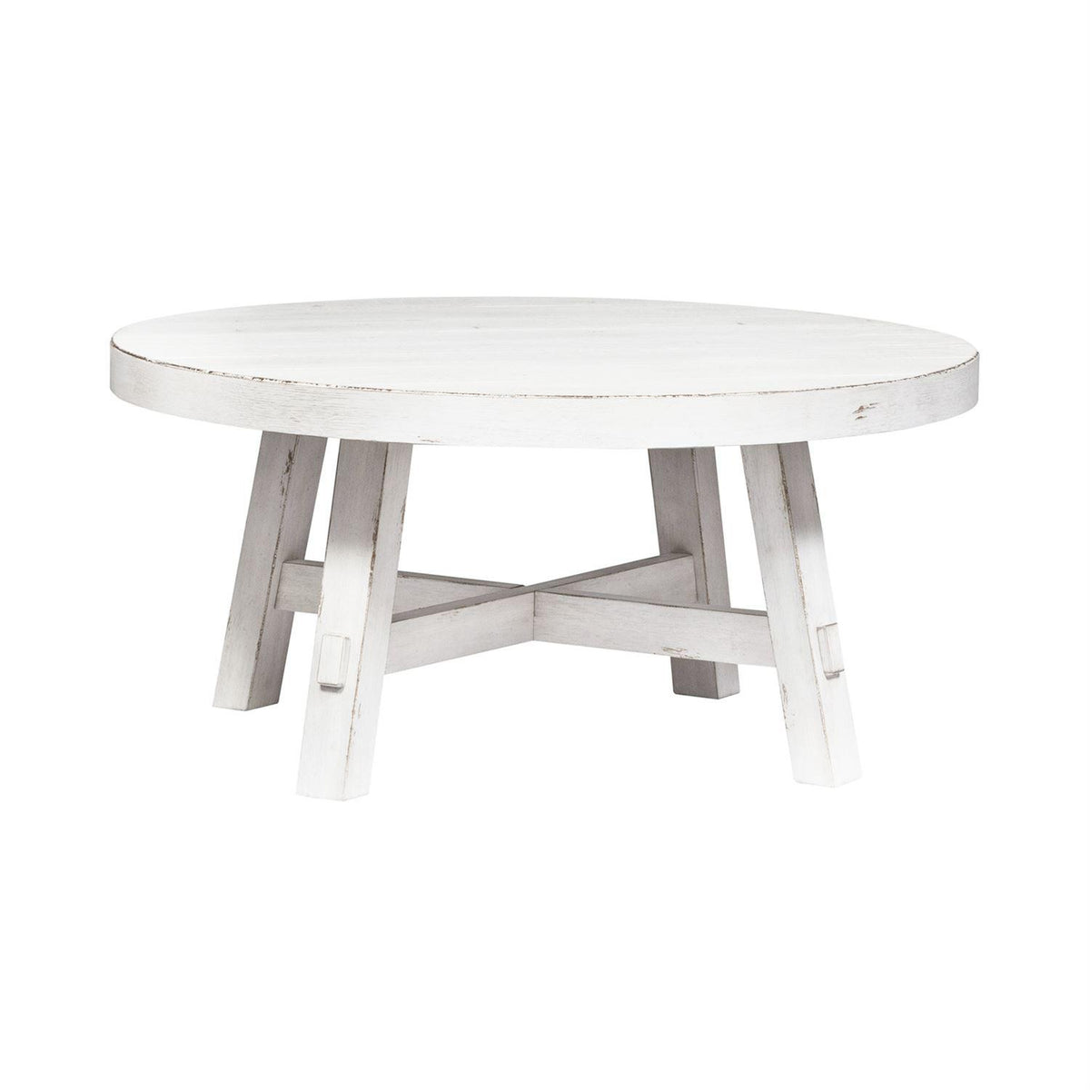 Liberty Furniture Industries Inc. Modern Farmhouse 406W-OT1013 Splay Leg Round Cocktail Table IMAGE 2