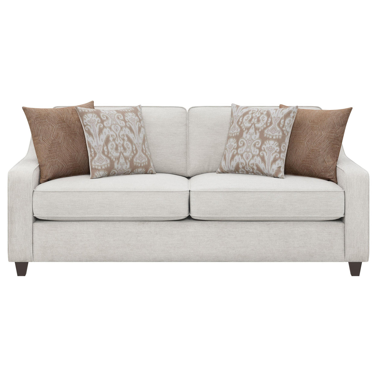 Coaster Furniture Christine 552061 Upholstered Sloped Arm Sofa - Beige IMAGE 2