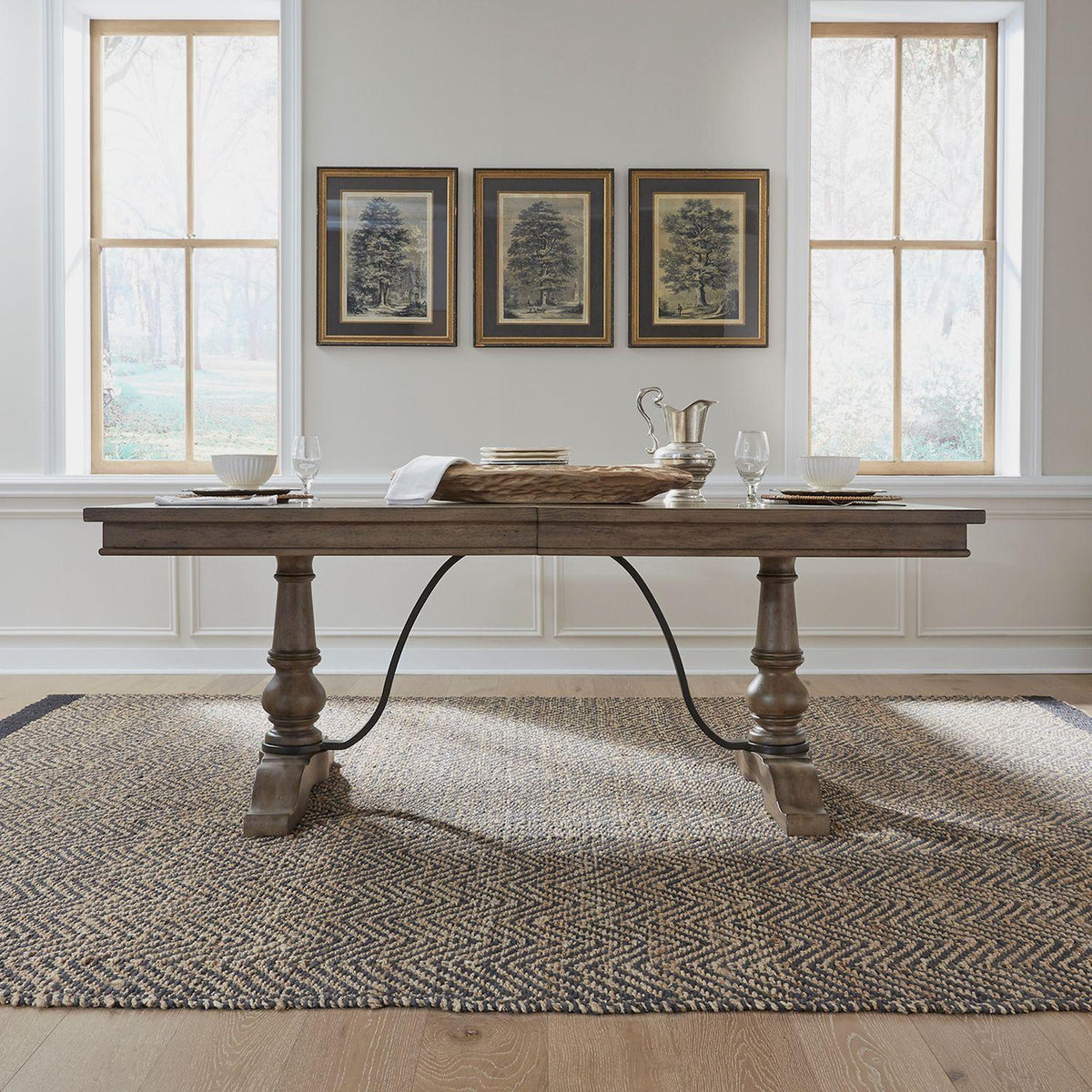 Liberty Furniture Industries Inc. Americana Farmhouse 615 Trestle Table IMAGE 2