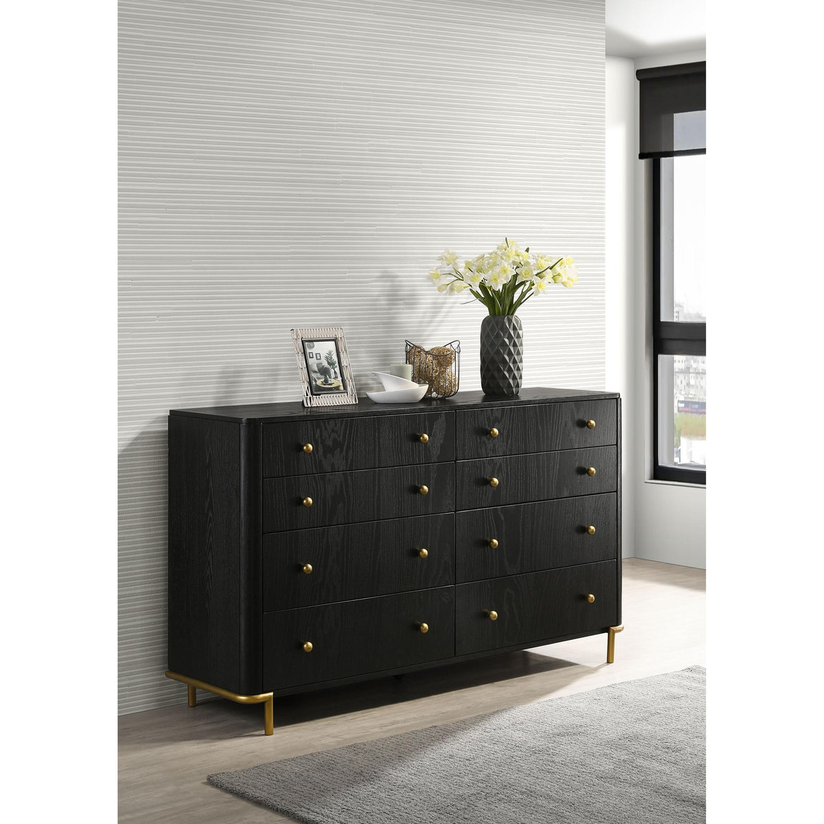 Coaster Furniture Arini 224333 8-Drawer Dresser - Black IMAGE 2