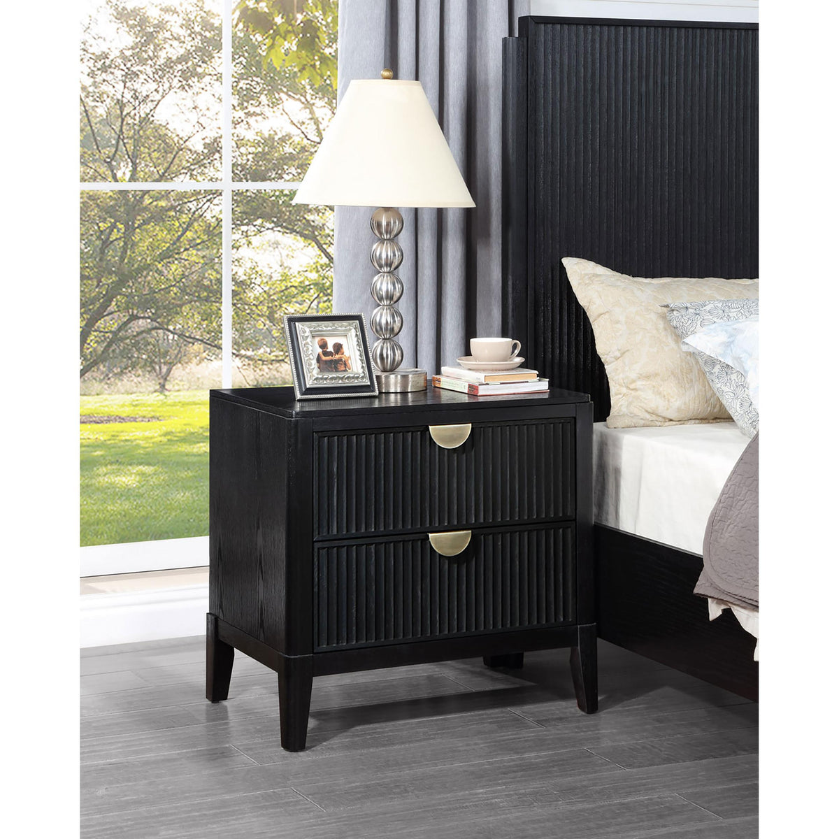 Coaster Furniture Brookmead 224712 2-Drawer Nightstand - Black IMAGE 2