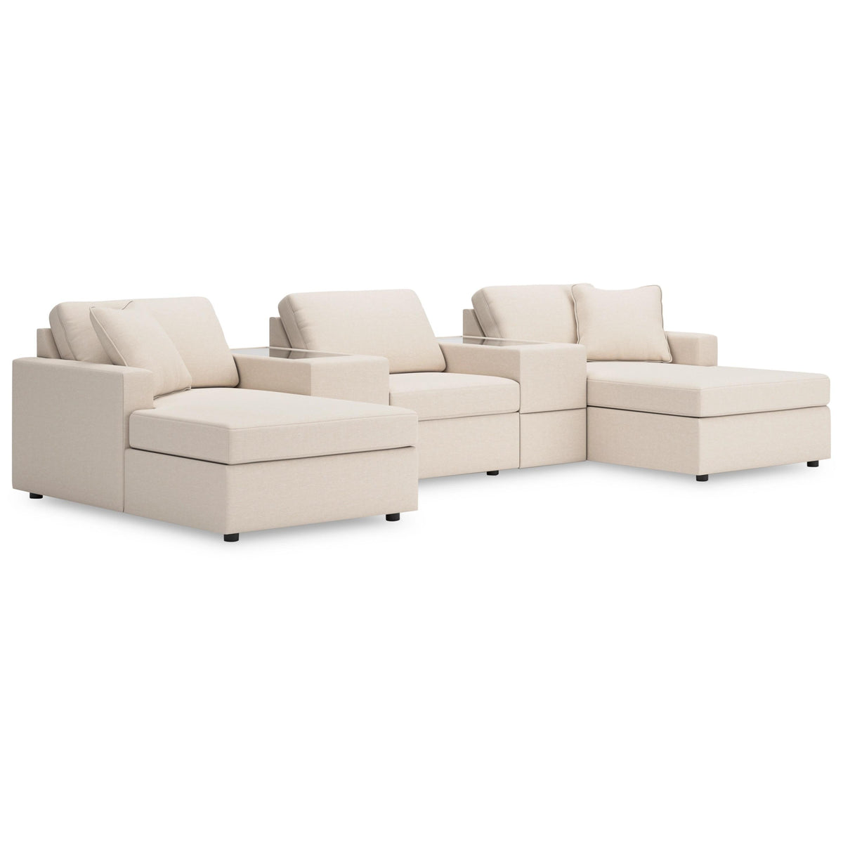 Manufacturer Color_Oyster -- Modmax 92103S44 5 pc Pit Sectional with Storage Consoles IMAGE 1