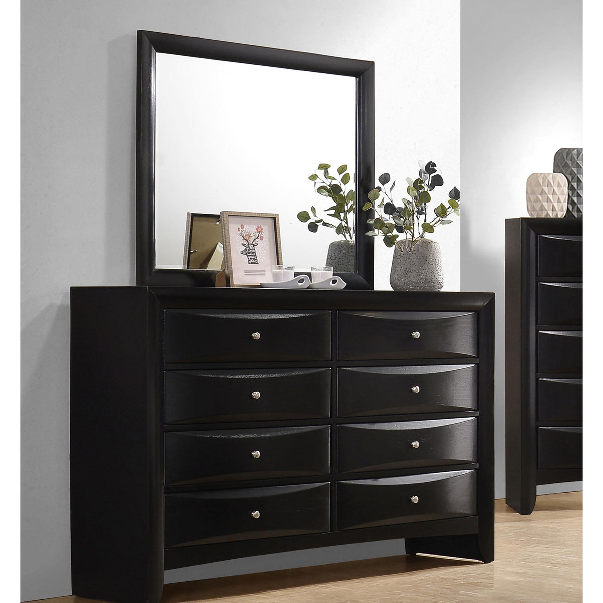Coaster Furniture Briana 200703M 8-Drawer Dresser with Mirror - Black IMAGE 2