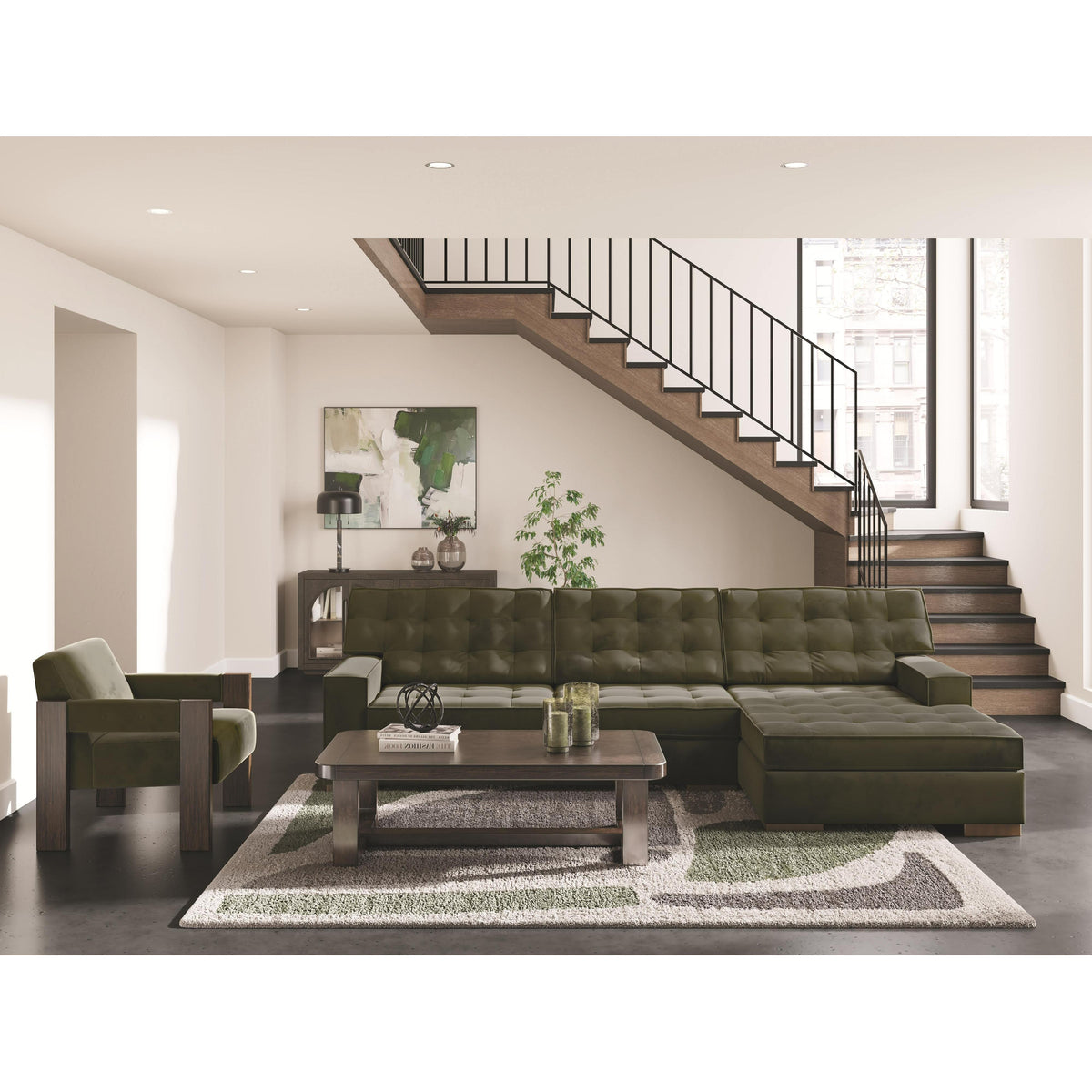 Signature Design by Ashley Caspian-Town PC61702S2 2 pc Sectional with Chaise IMAGE 2