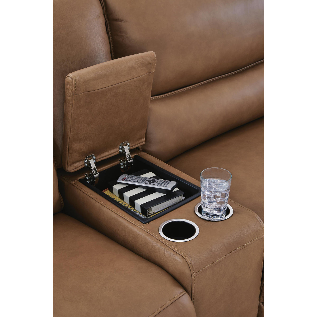 Signature Design by Ashley DeepWakes PCU62606S30 7 pc Reclining Sectional with Chaise and Storage Consoles IMAGE 2