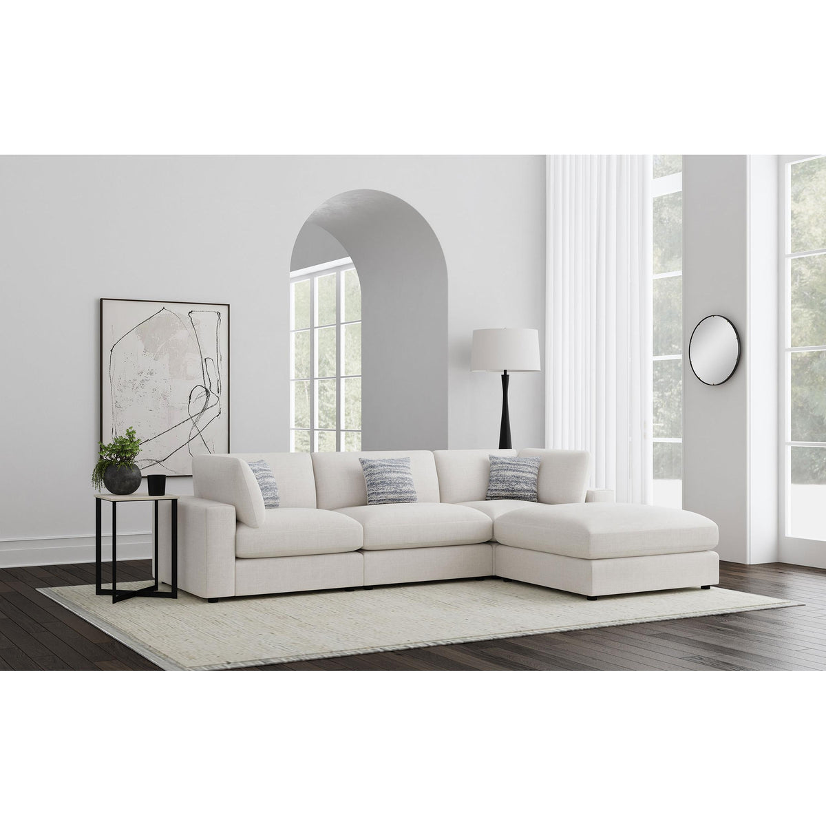 Coaster Furniture Serene 551321-SETB 4 pc Upholstered Modular Sectional - Beige IMAGE 2