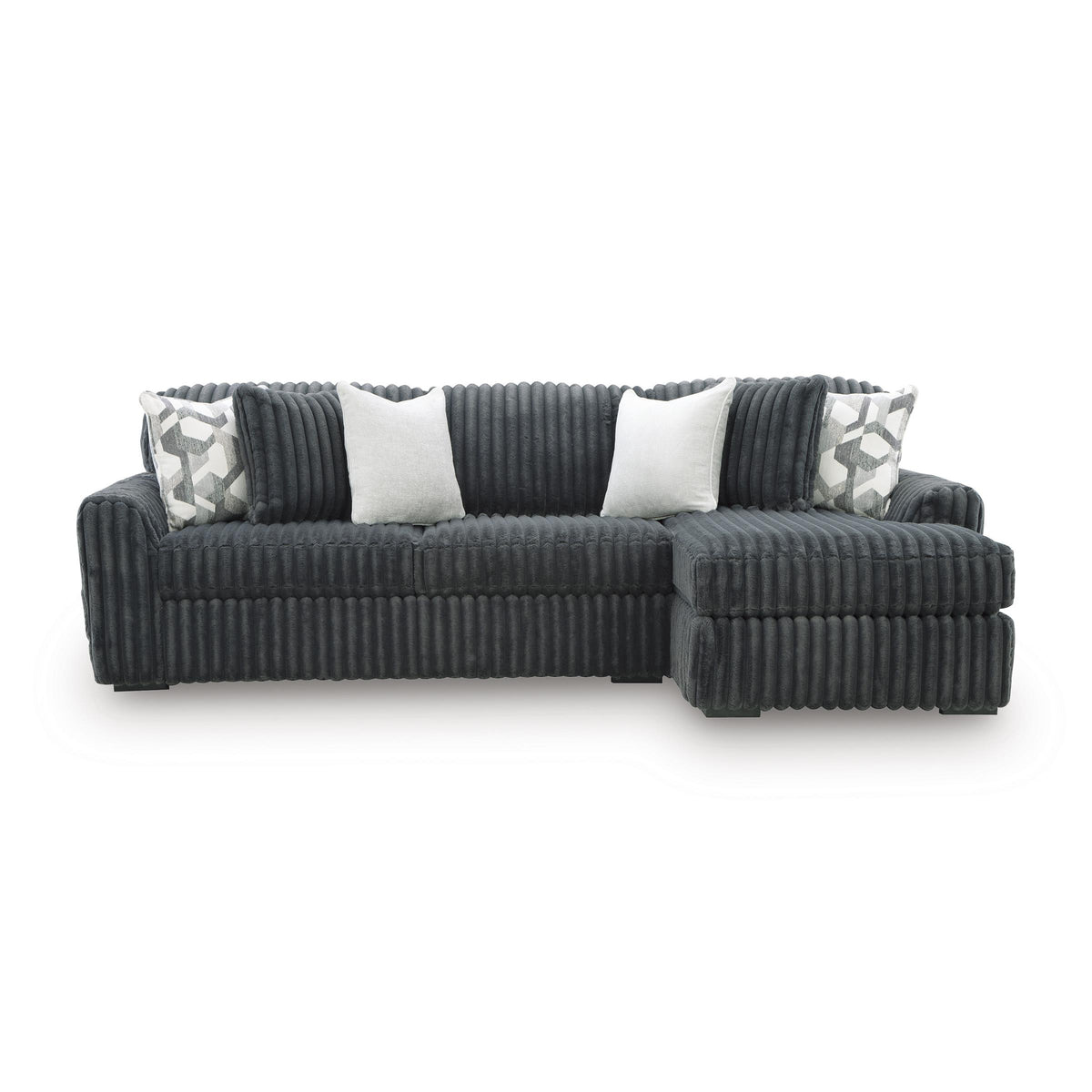 Manufacturer Color_Gunmetal -- Midnight-Madness 98105S3 2 pc Sectional Sofa Chaise IMAGE 1