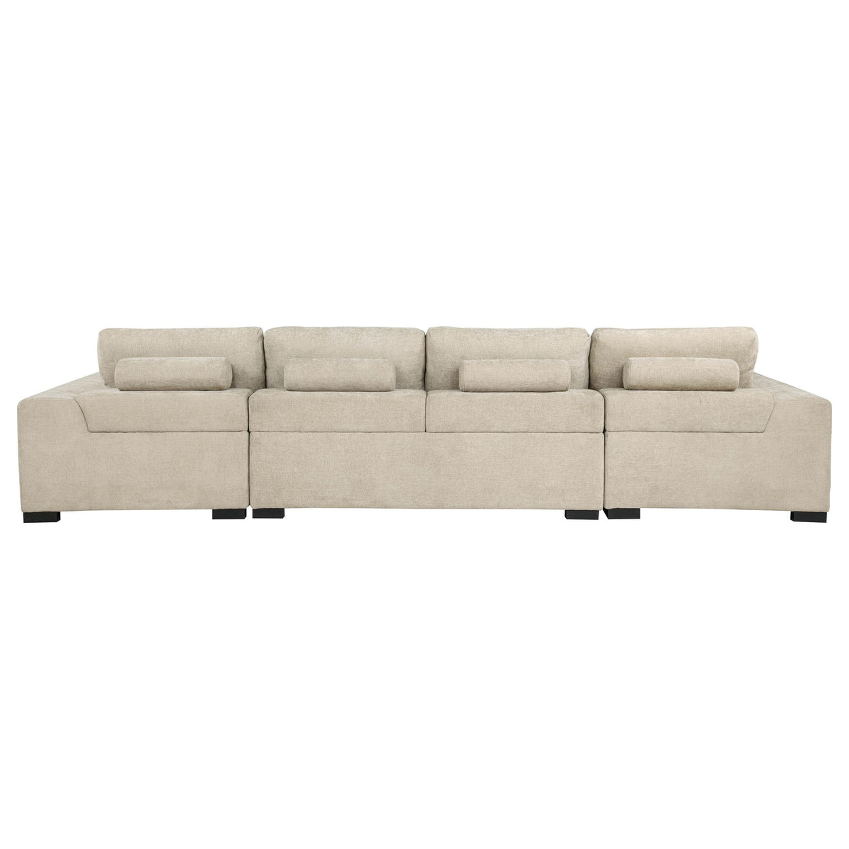 Coaster Furniture Cannella 500350 U-Shaped Double Chaise Upholstered Sectional Sofa - Beige IMAGE 2