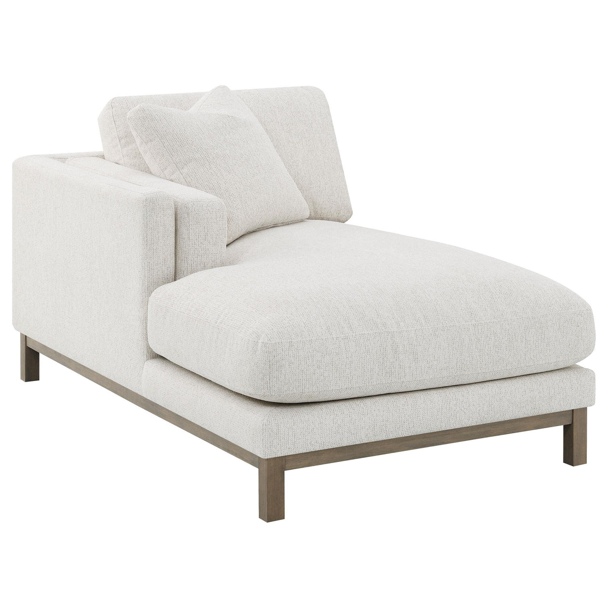 Coaster Furniture Geneva 551777 Boucle Upholstered Sectional Chaise Sofa - Sand IMAGE 2