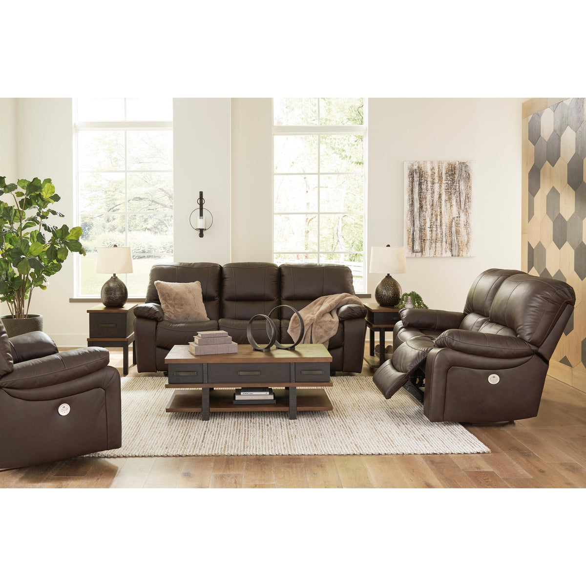 Signature Design by Ashley Leesworth U43808U2 3 pc Power Reclining Living Room Set
