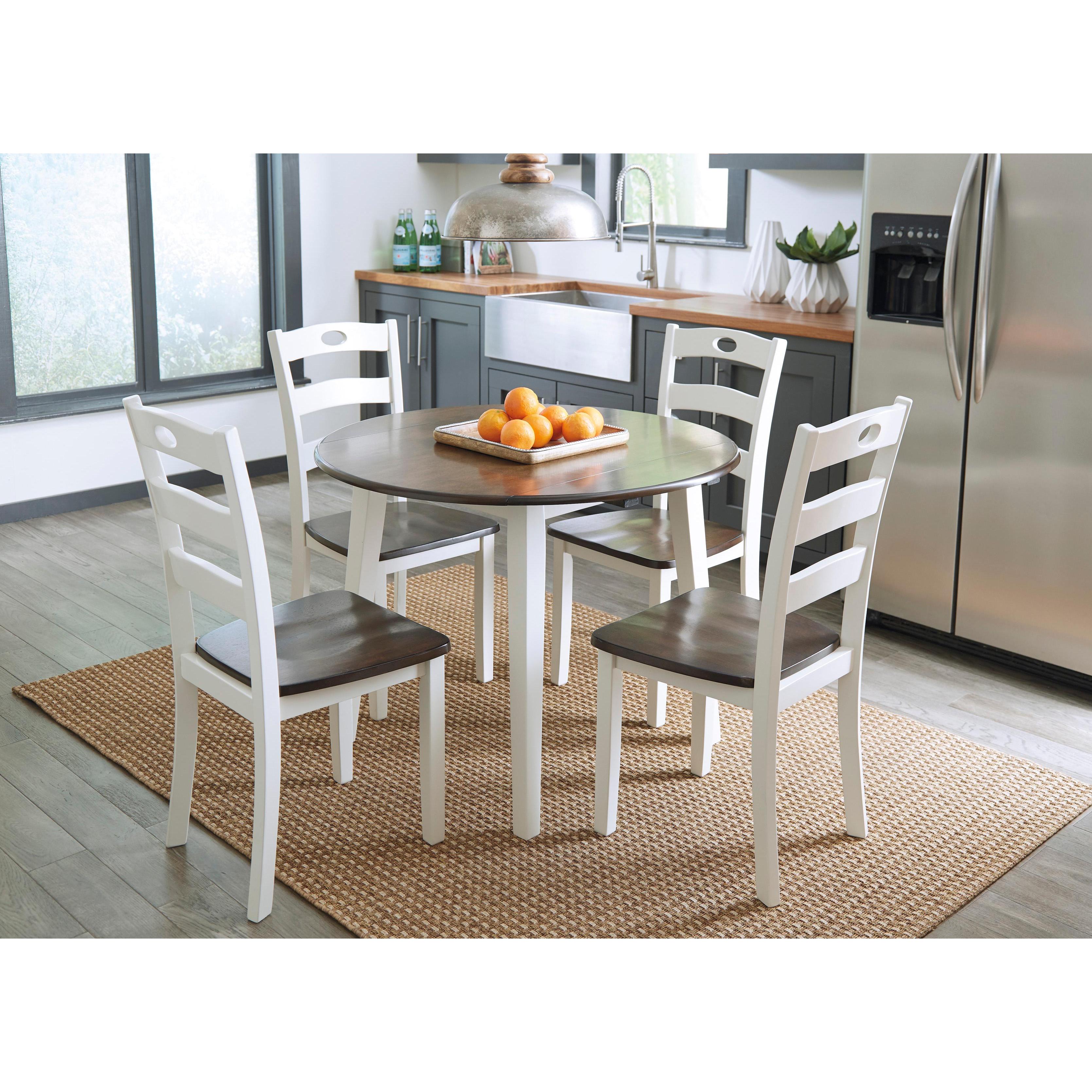  Signature Design by Ashley Woodanville D335D3 5 pc Dining Set IMAGE 2