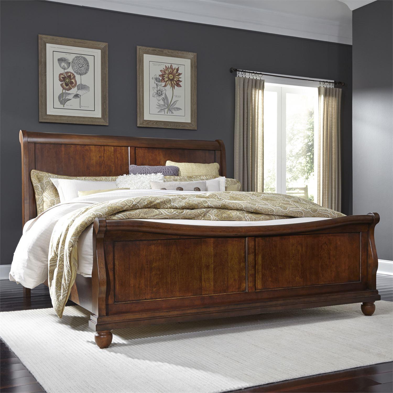  Size_Queen --  Liberty Furniture Industries Inc. Rustic Traditions Sleigh Bed IMAGE 1