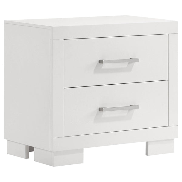 Coaster Furniture Jessica 202992 2-Drawer Nightstand - Snow White