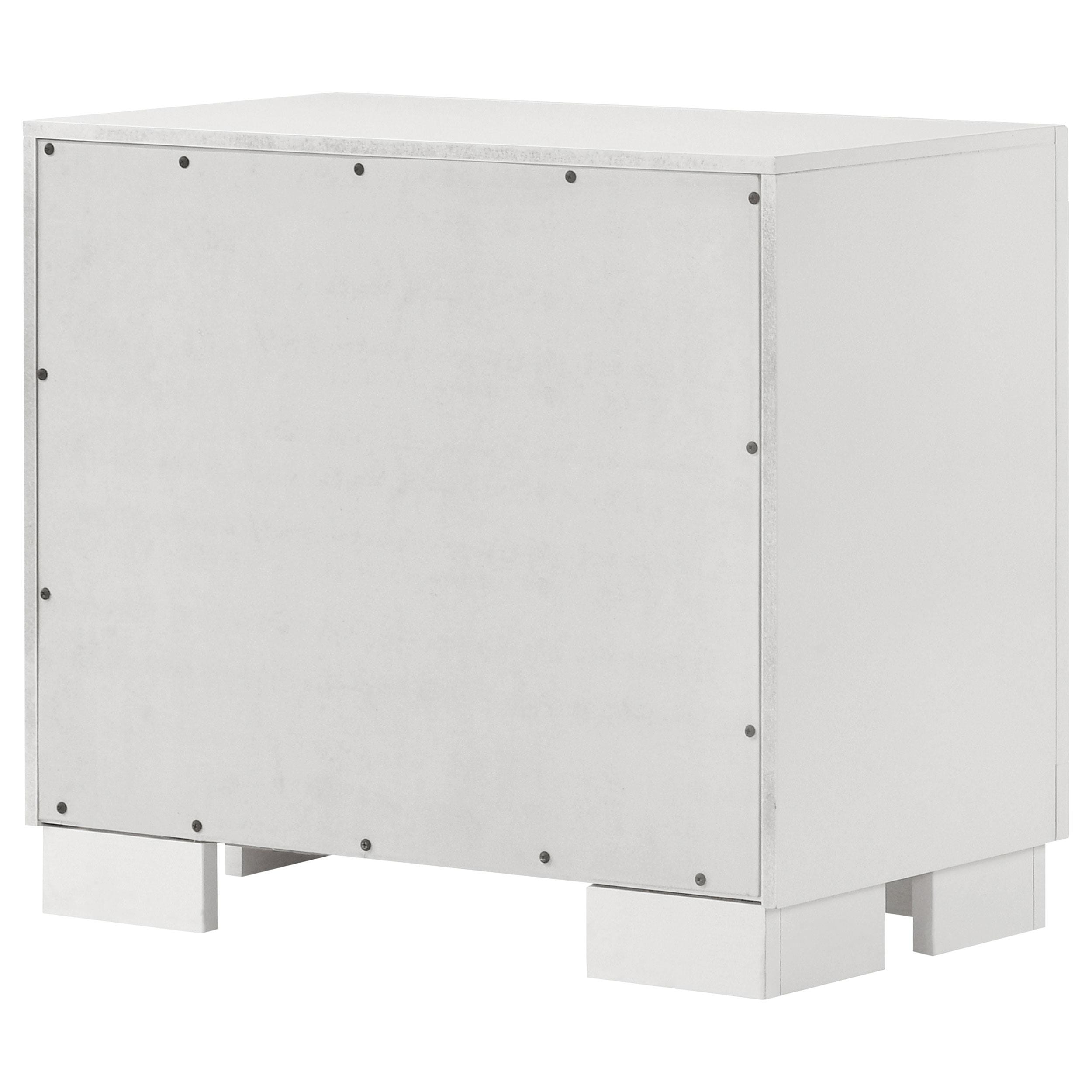  Coaster Furniture Jessica 202992 2-Drawer Nightstand - Snow White IMAGE 7