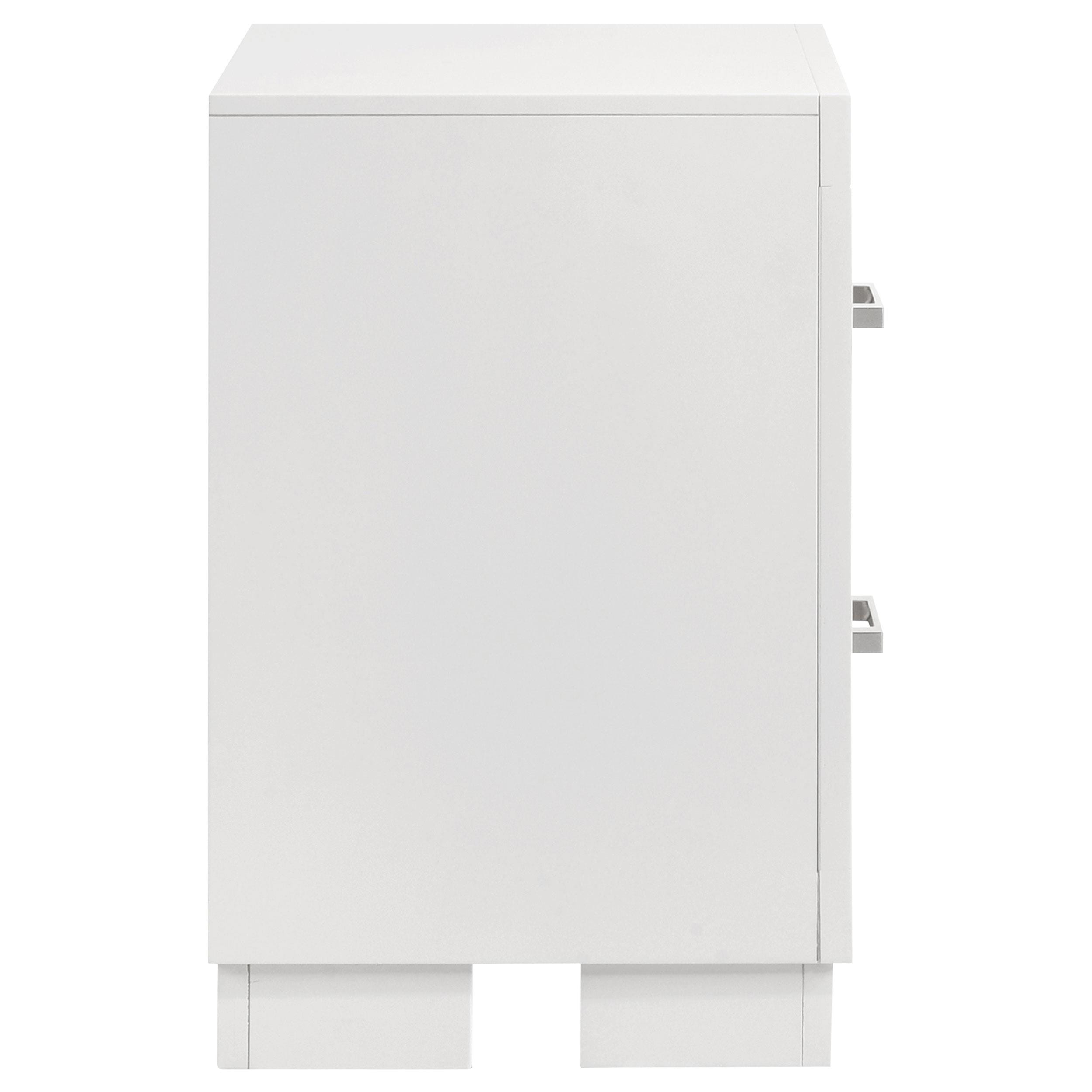  Coaster Furniture Jessica 202992 2-Drawer Nightstand - Snow White IMAGE 8