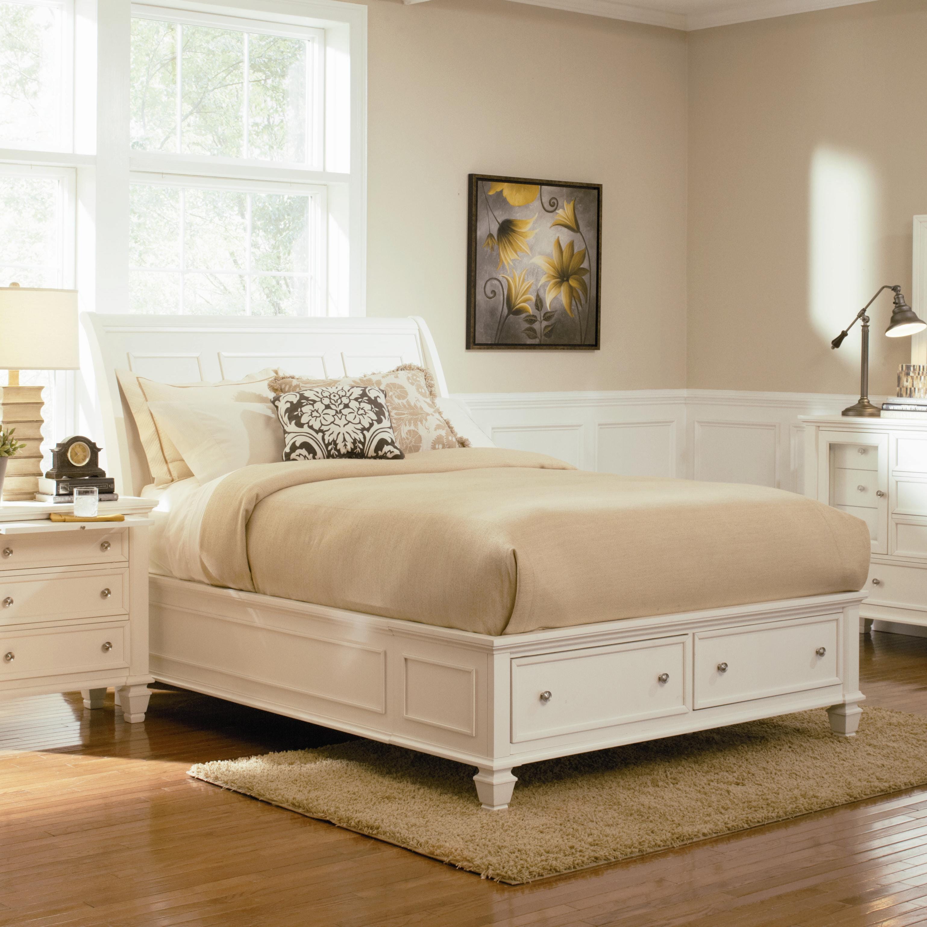  Size_Queen --  Coaster Furniture Sandy Beach Panel Bed with Storage IMAGE 1