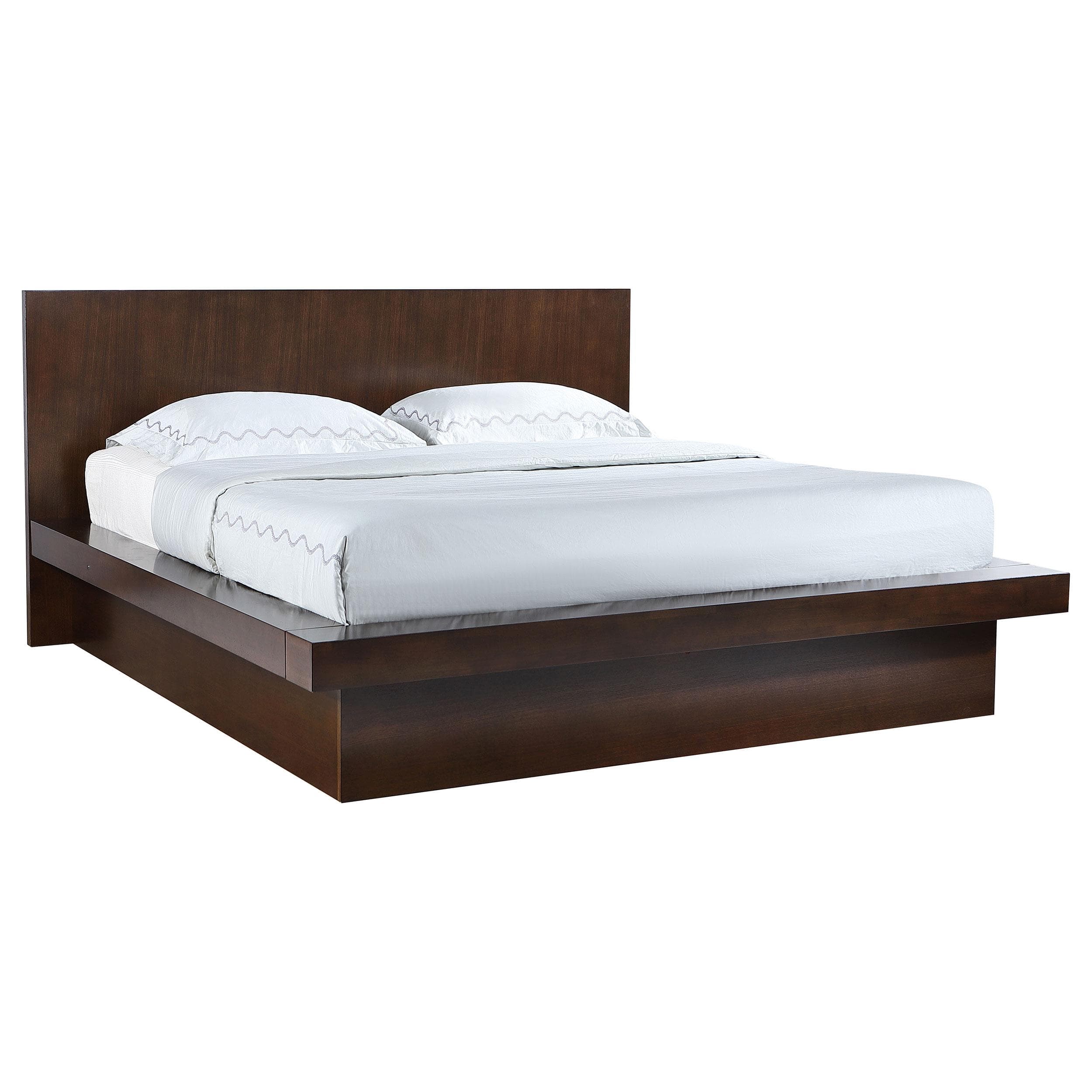  Size_King --  Jessica 200711KE Wood Eastern King LED Panel Bed - Cappuccino IMAGE 2