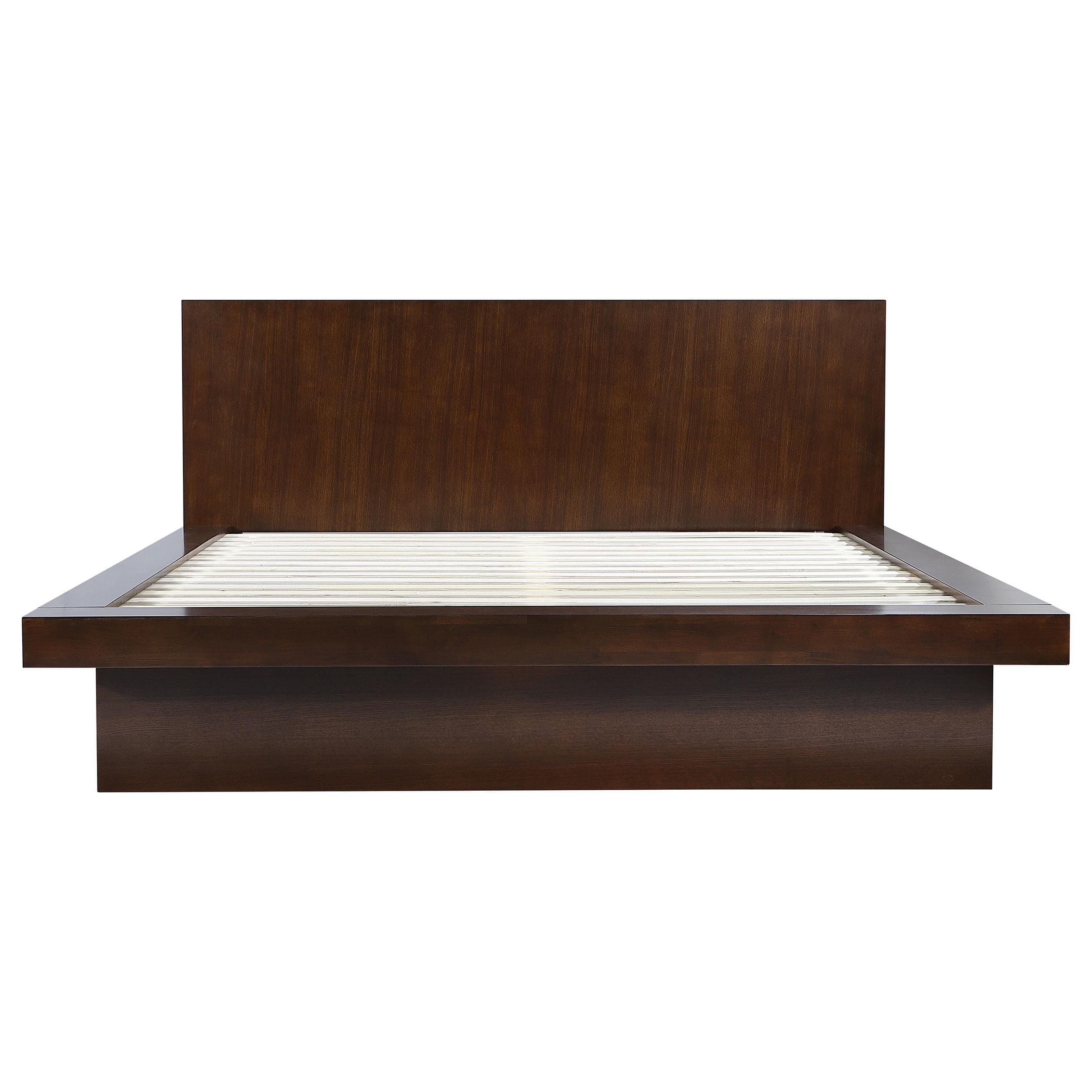  Size_King --  Jessica 200711KE Wood Eastern King LED Panel Bed - Cappuccino IMAGE 3