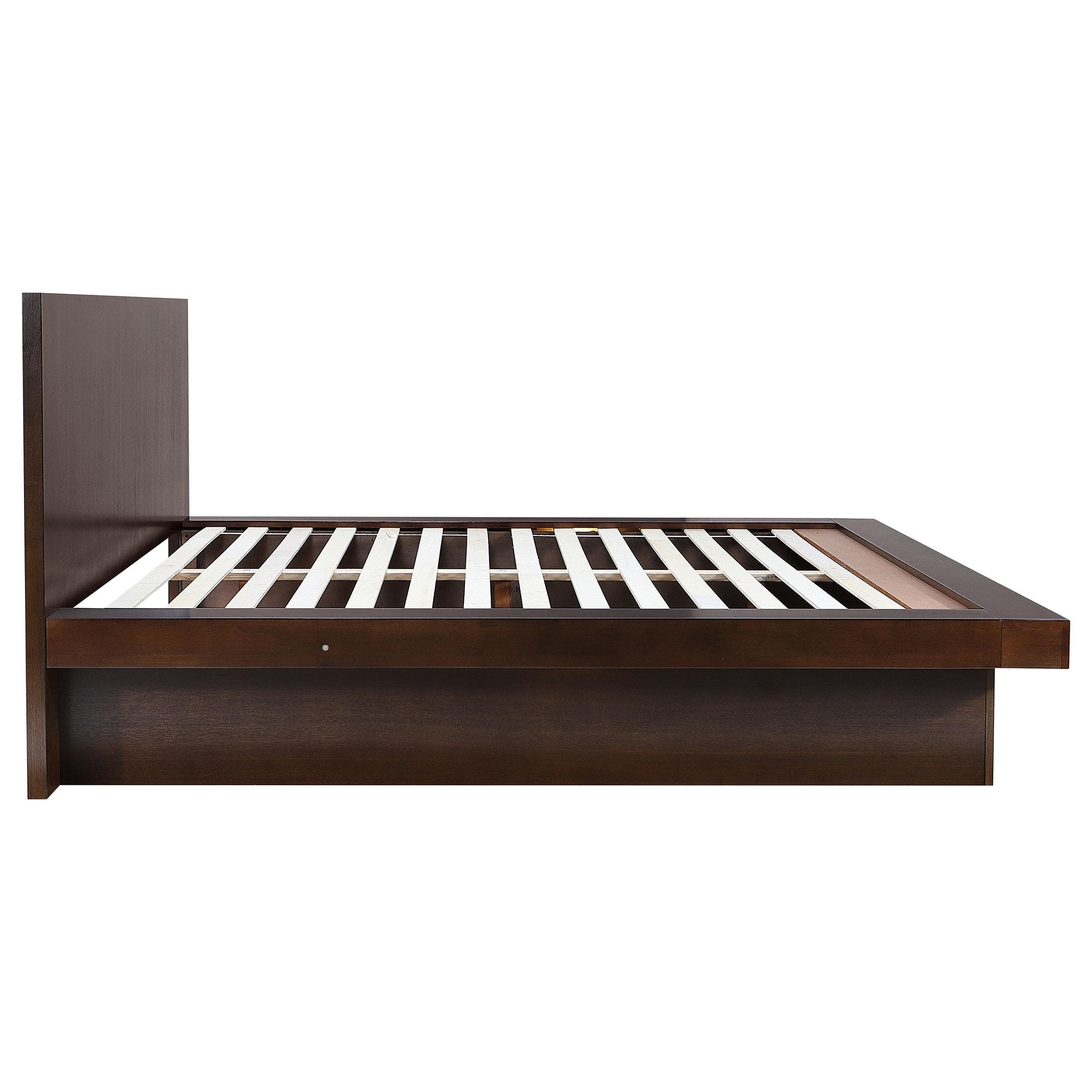  Size_King --  Jessica 200711KE Wood Eastern King LED Panel Bed - Cappuccino IMAGE 5