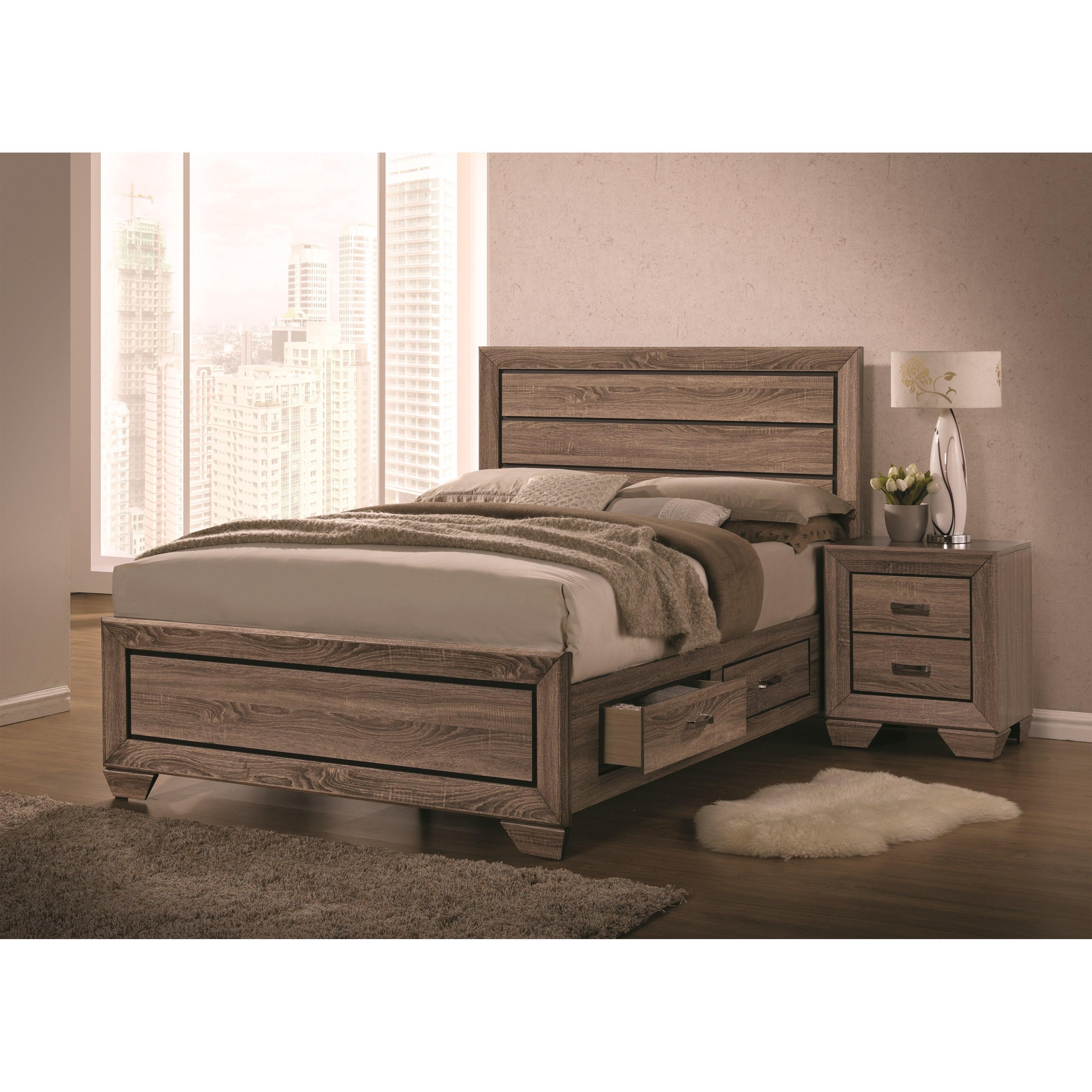  Coaster Furniture Kauffman 204190Q 6 pc Queen Panel Bedroom Set with Storage IMAGE 1