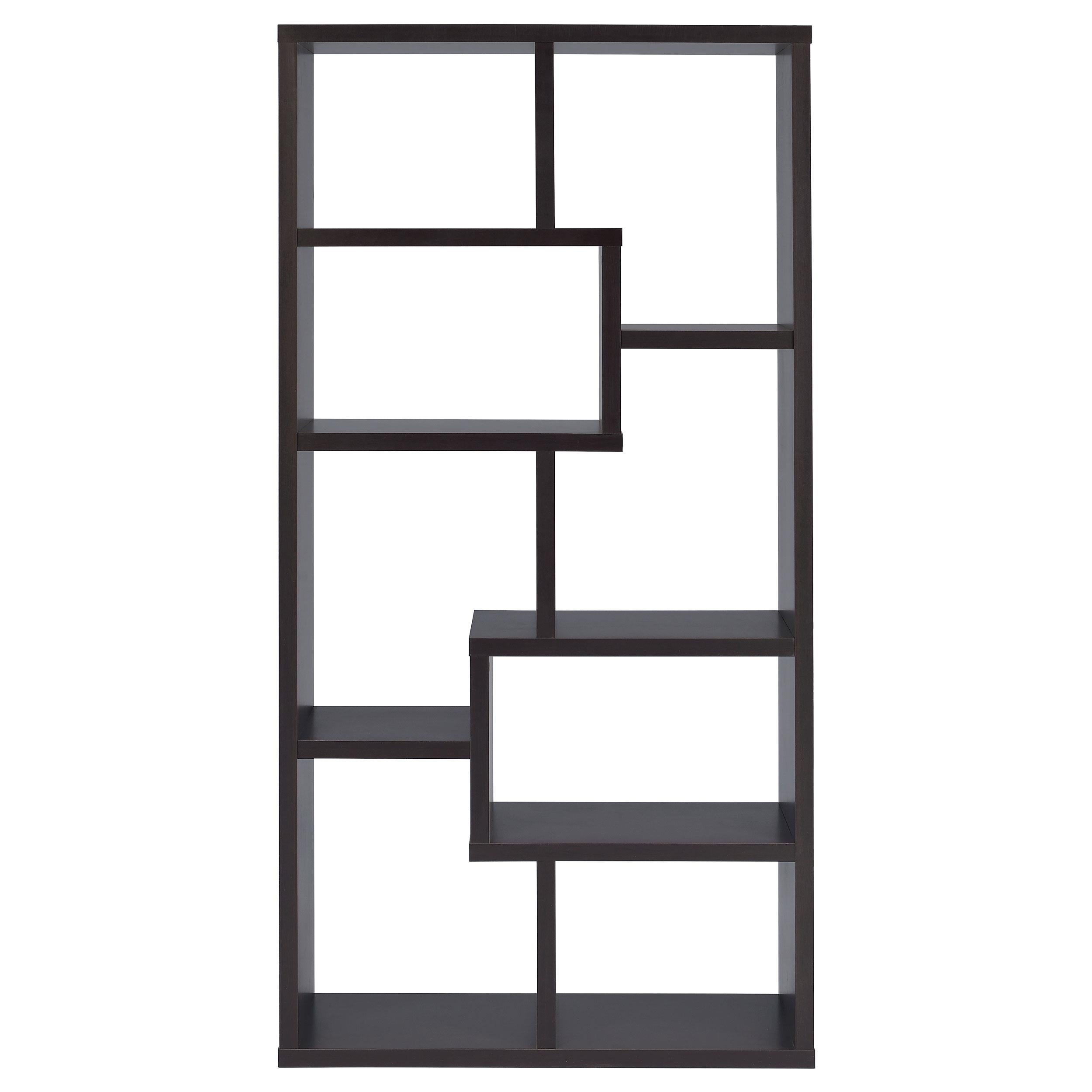  Coaster Furniture Theo 800264 71-inch 7-shelf Bookshelf - Cappuccino IMAGE 2