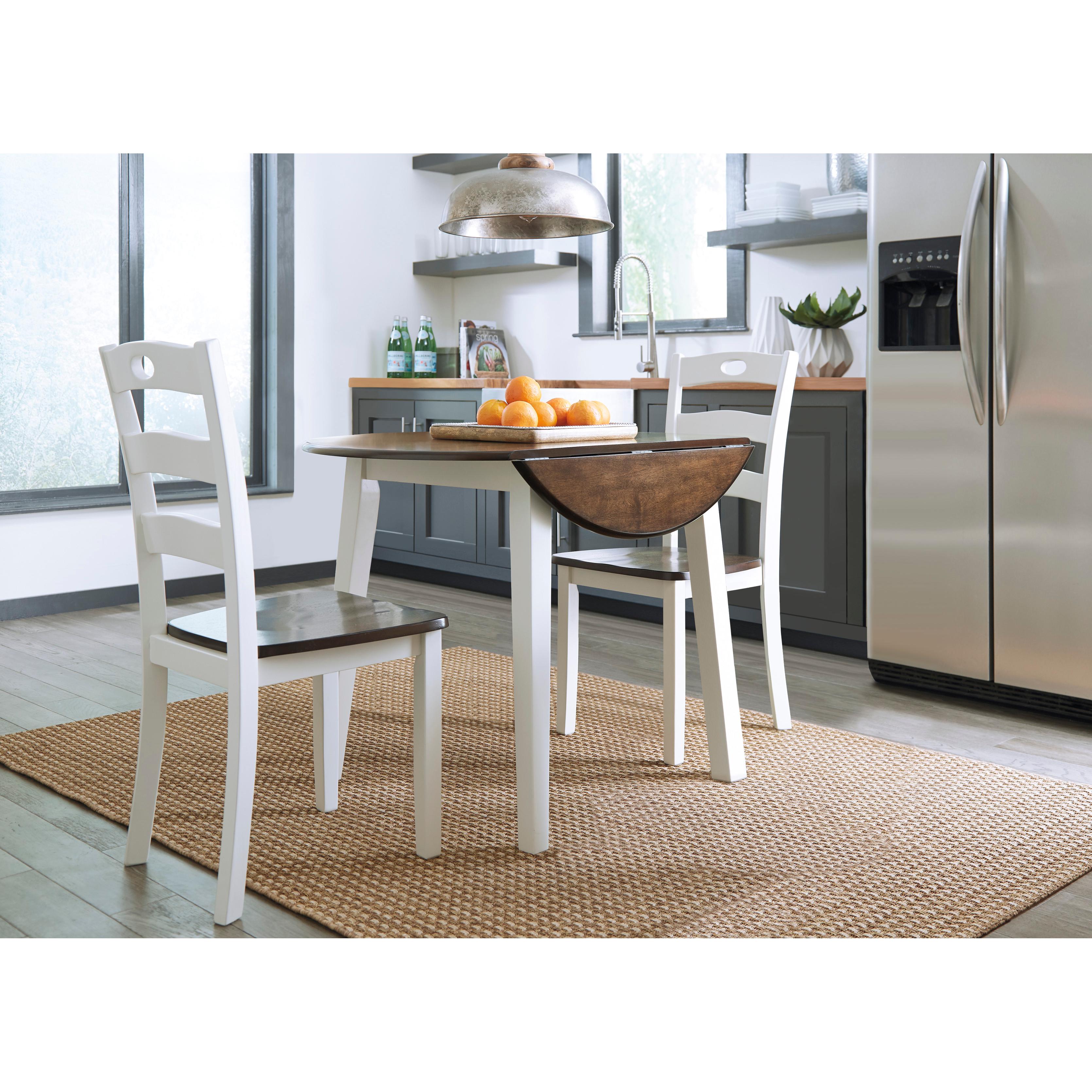  Signature Design by Ashley Woodanville D335D4 3 pc Dining Set IMAGE 2