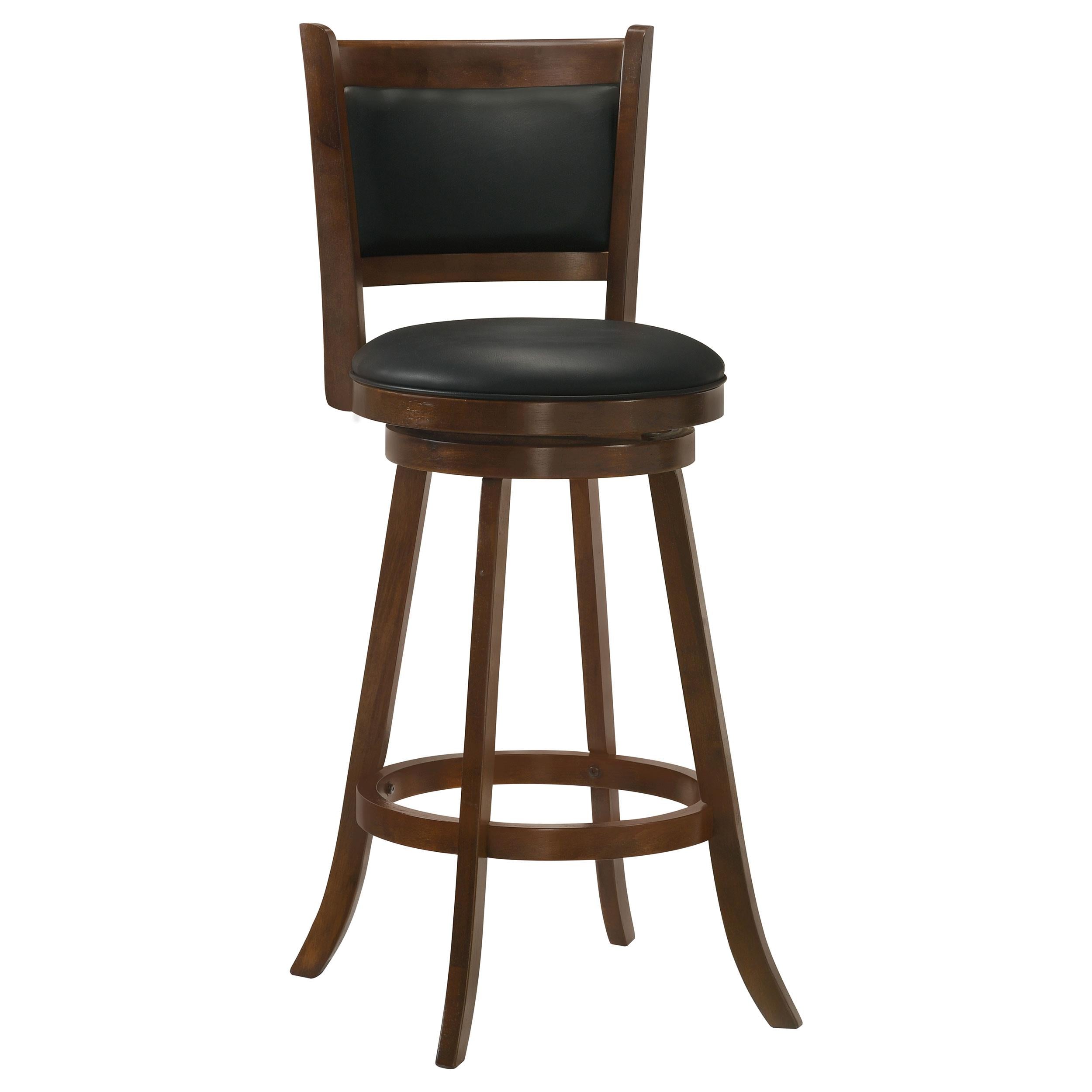  Coaster Furniture Broxton 101920 Upholstered Swivel Bar Chair - Chestnut (Set of 2) IMAGE 1