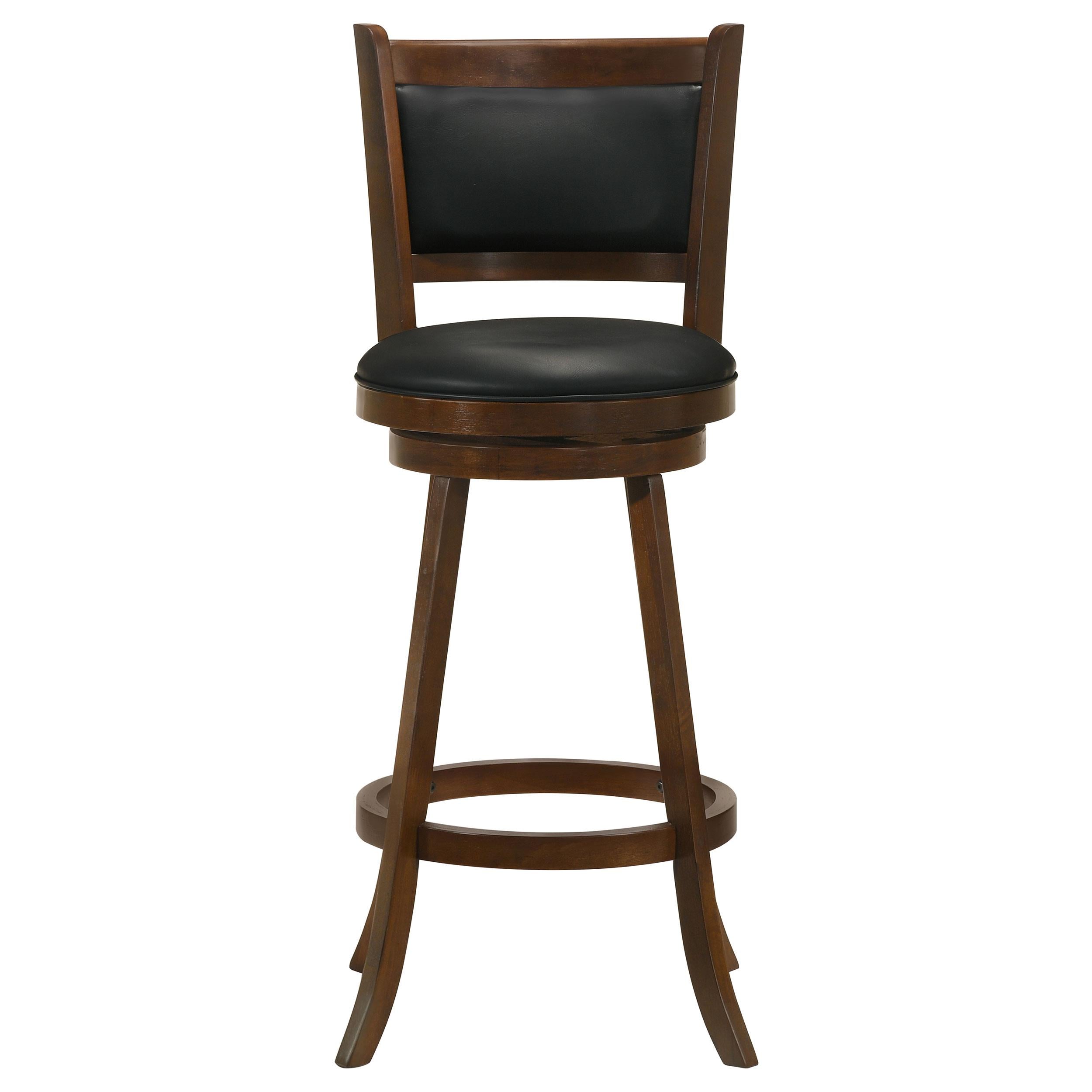  Coaster Furniture Broxton 101920 Upholstered Swivel Bar Chair - Chestnut (Set of 2) IMAGE 2