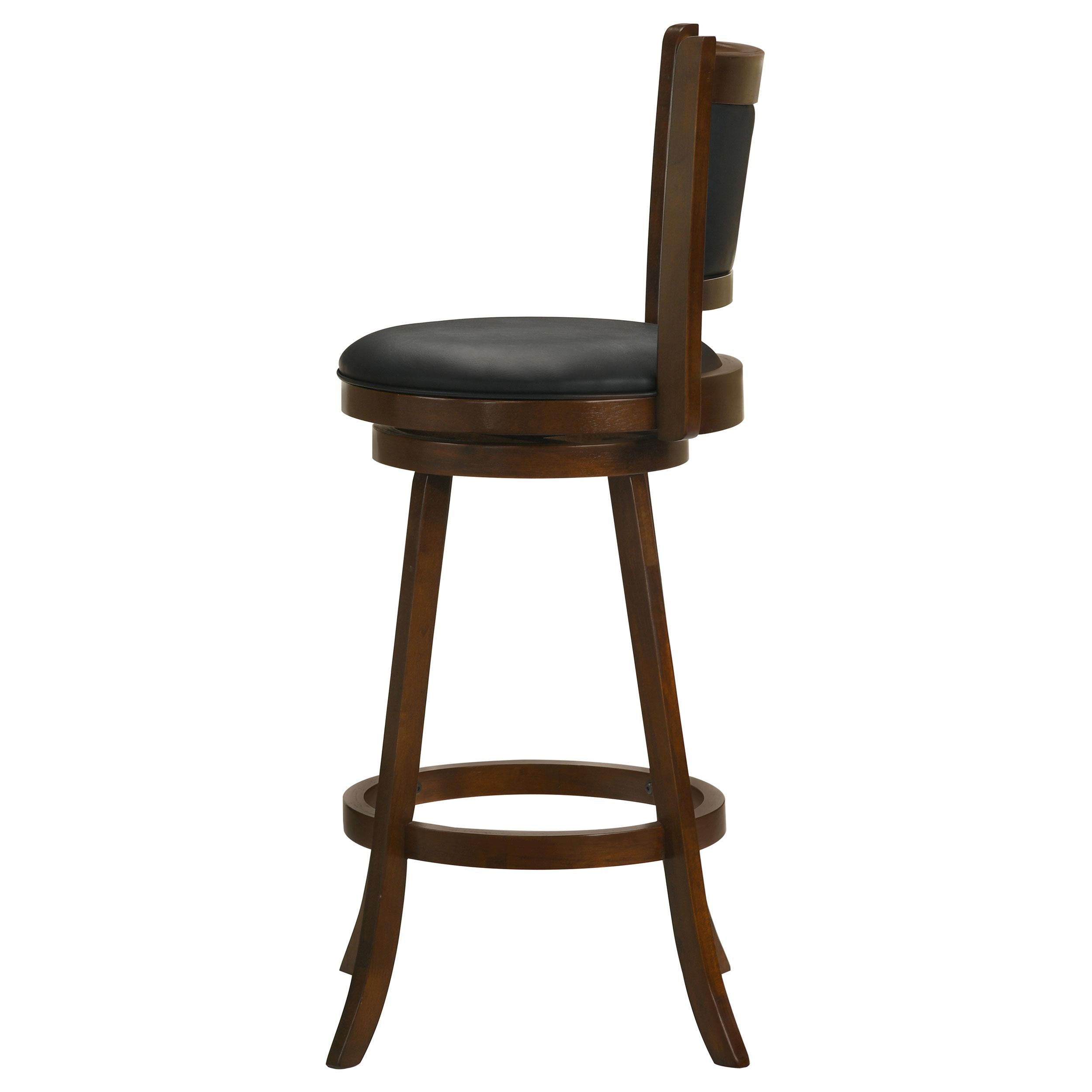  Coaster Furniture Broxton 101920 Upholstered Swivel Bar Chair - Chestnut (Set of 2) IMAGE 4