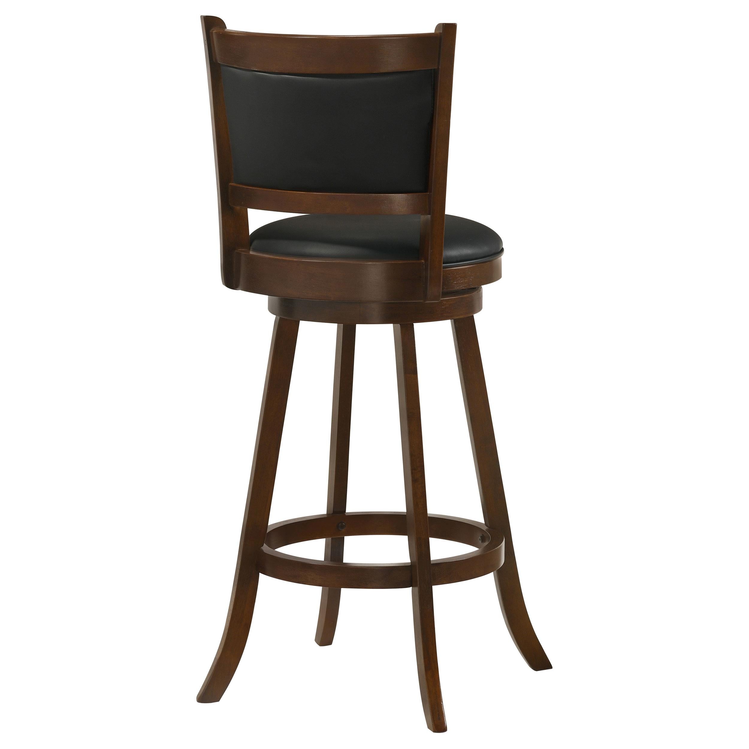  Coaster Furniture Broxton 101920 Upholstered Swivel Bar Chair - Chestnut (Set of 2) IMAGE 6