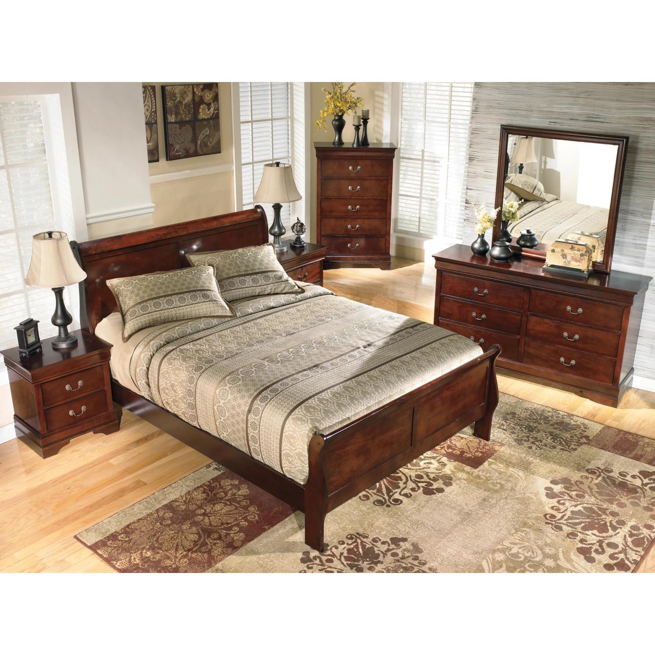  Size_Queen --  Alisdair B376B2 Queen Sleigh Bed IMAGE 3