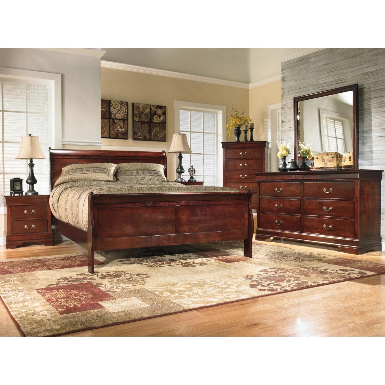  Size_Queen --  Alisdair B376B2 Queen Sleigh Bed IMAGE 4