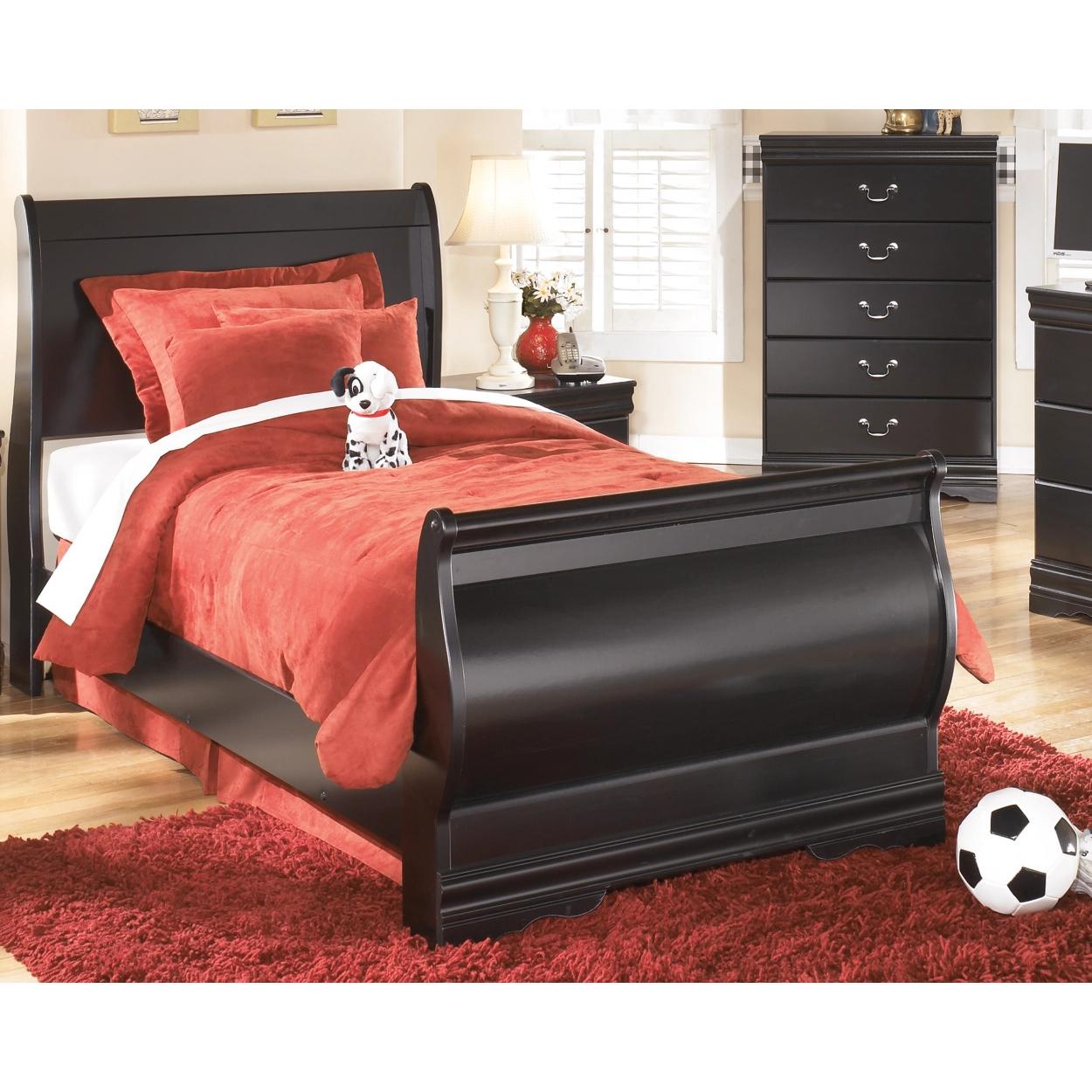  Size_Twin --  Signature Design by Ashley Huey Vineyard Sleigh Bed IMAGE 2