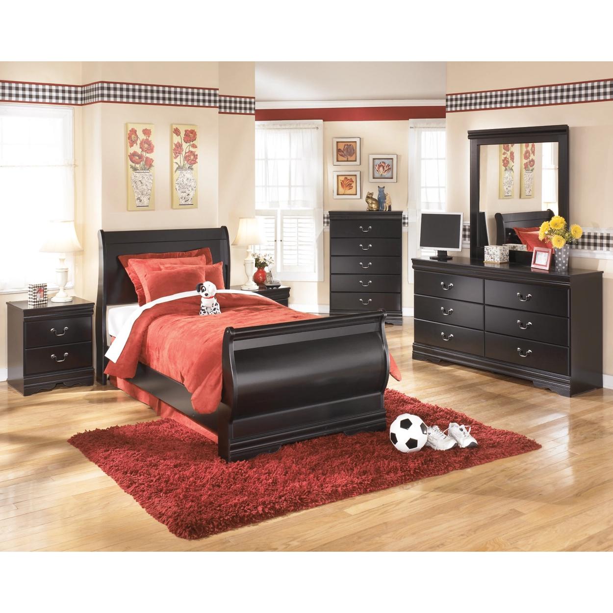  Size_Twin --  Signature Design by Ashley Huey Vineyard Sleigh Bed IMAGE 3