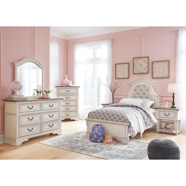 Signature Design by Ashley Realyn B743B76 6 pc Twin Upholstered Panel Bedroom Set