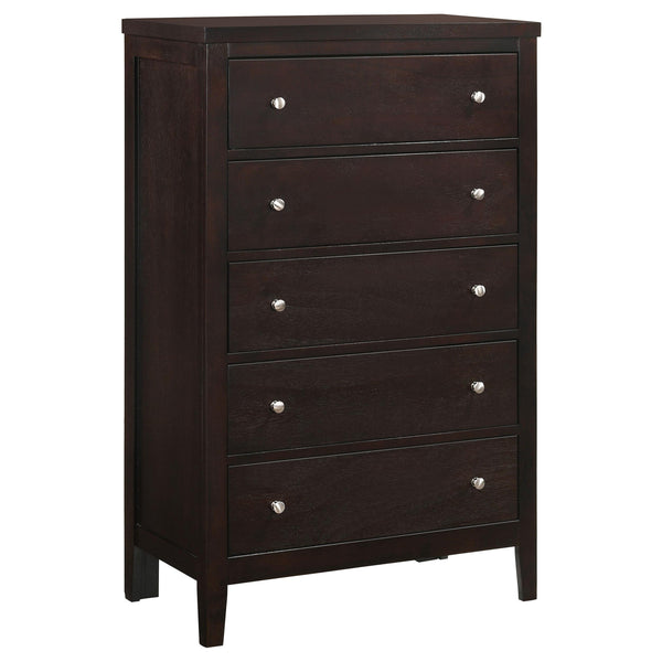 Coaster Furniture Carlton 202095 5-Drawer Bedroom Chest - Cappuccino