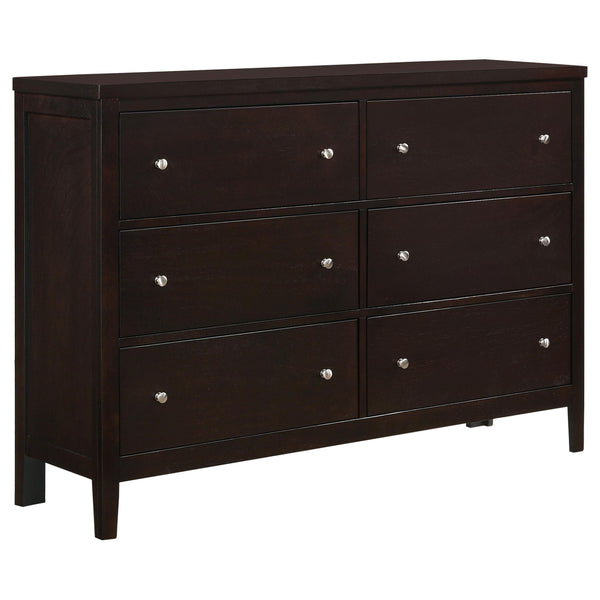 Coaster Furniture Carlton 202093 6-Drawer Dresser - Cappuccino