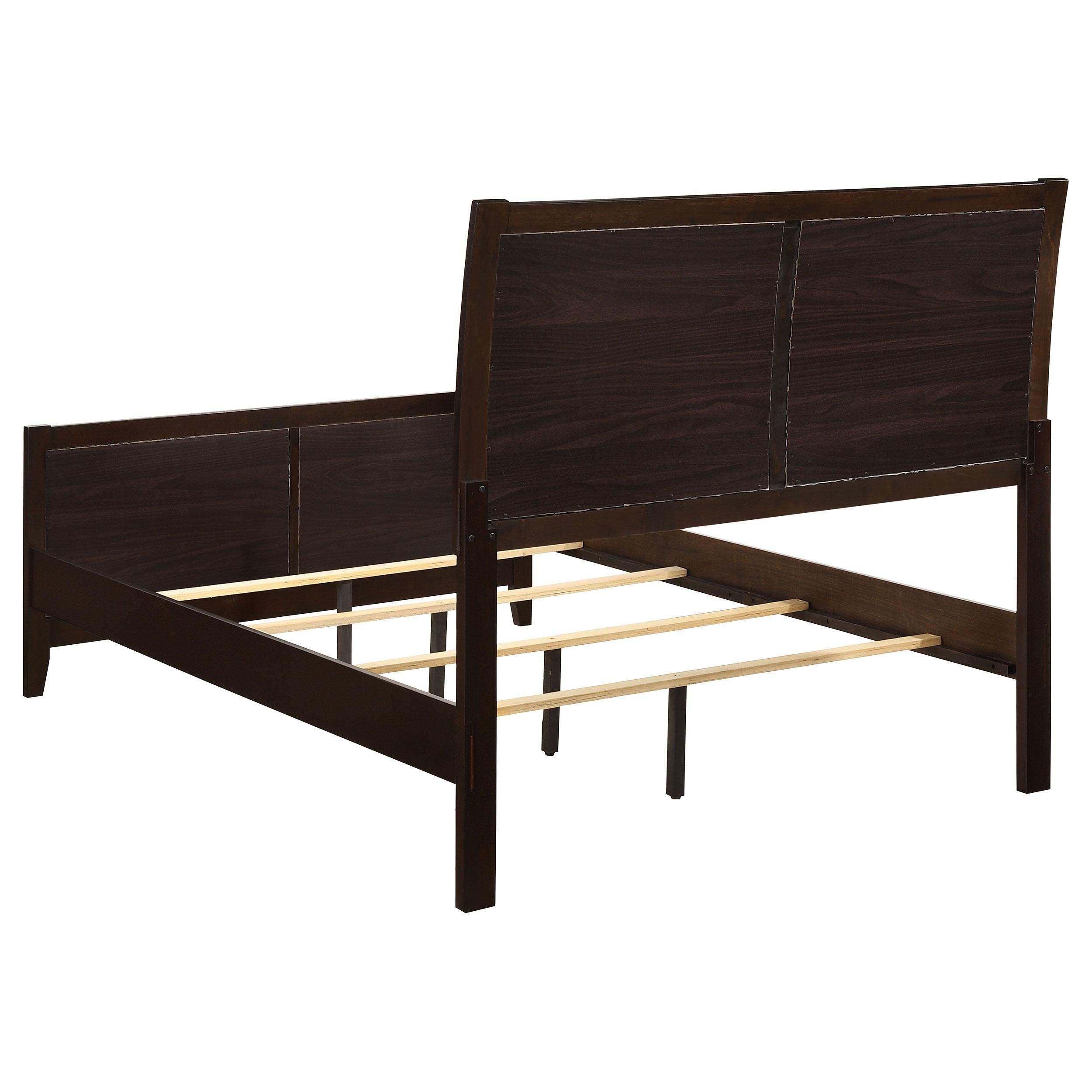  Size_Queen --  Carlton 202091Q Wood Queen Panel Bed - Cappuccino IMAGE 3